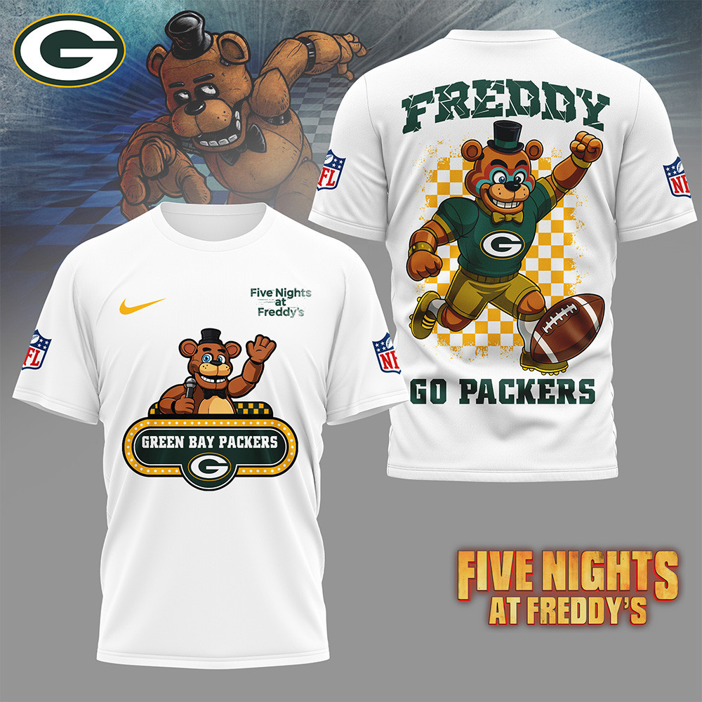 Green Bay Packers | Premium NFL Five Nights at Freddy's 3D Shirt HI