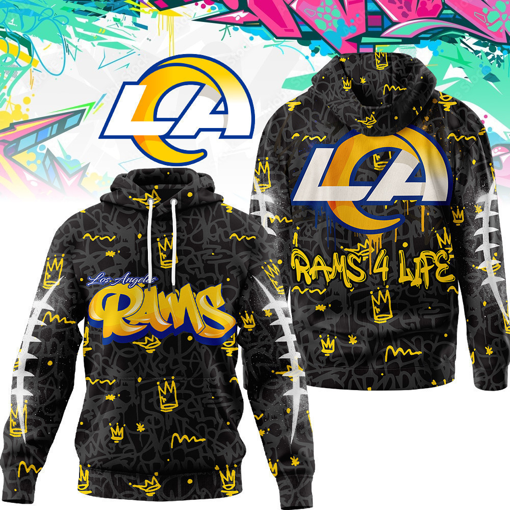 Los Angeles Rams | Premium NFL Special Graffiti My Team 4 Life Hoodie MM