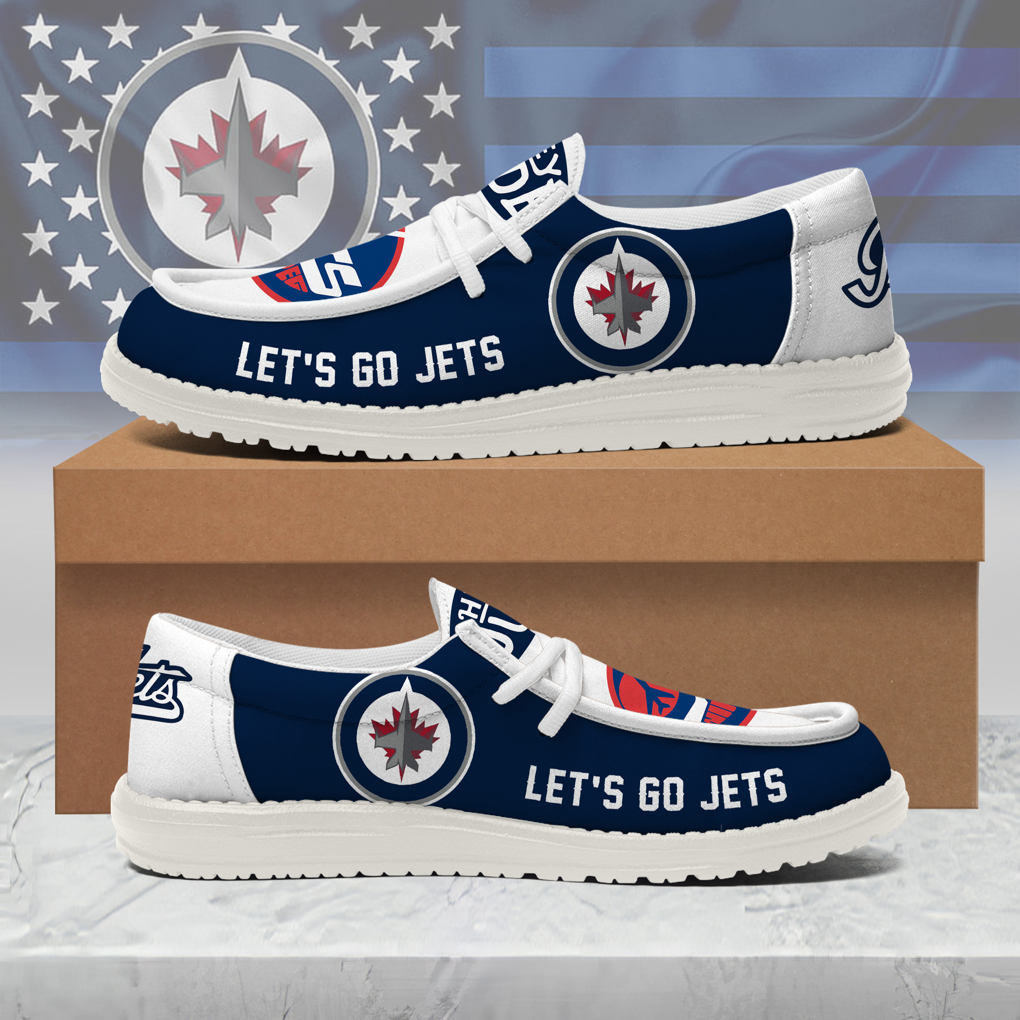 Winnipeg Jets | Premium NHL Fan Pride Loafer Shoes NY