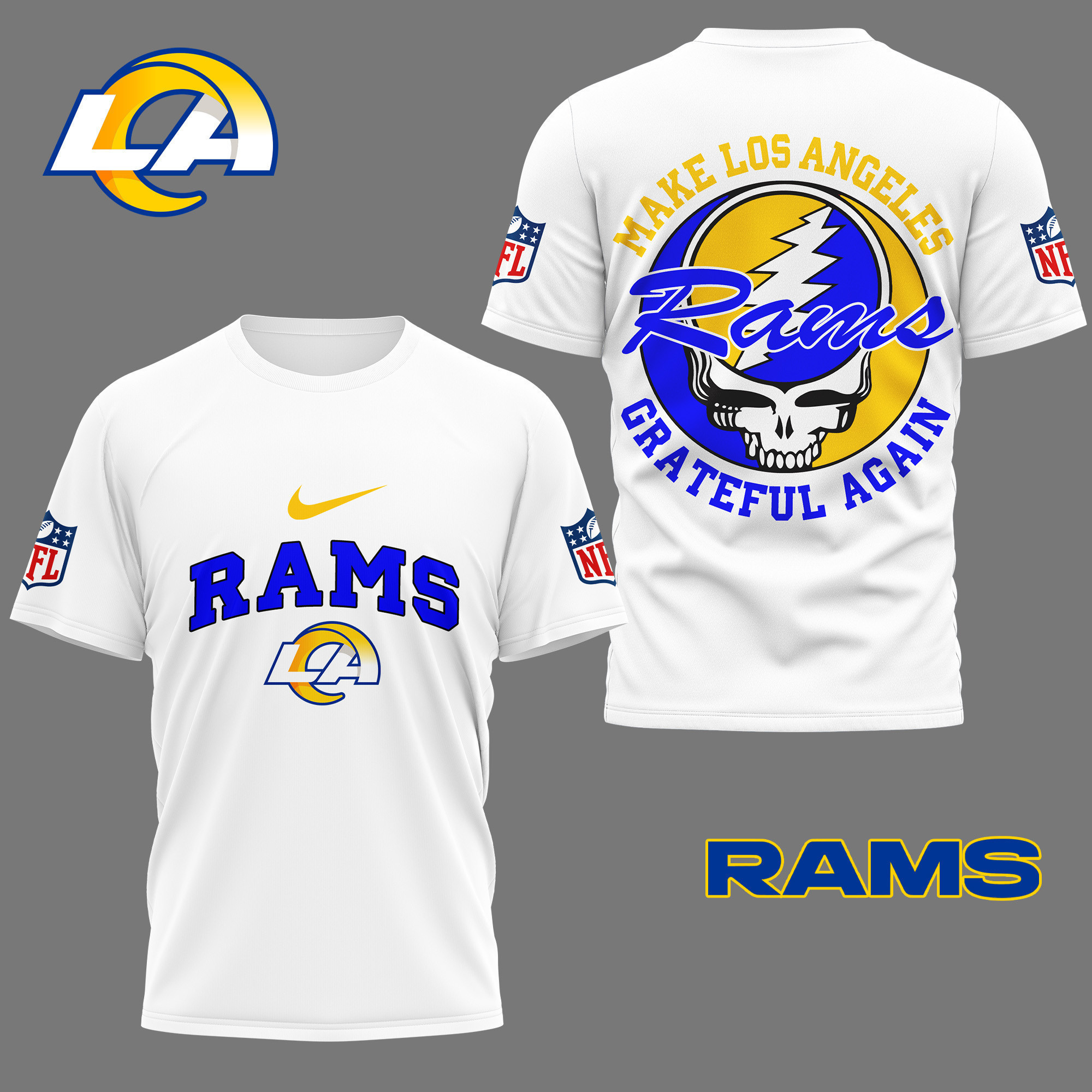 Los Angeles Rams | Premium NFL Grateful Game Day 3D Shirt NY