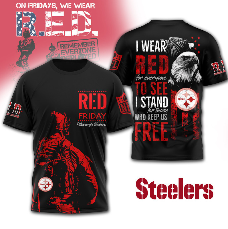 Pittsburgh Steelers | Premium NFL RED Friday 3D Shirt HY