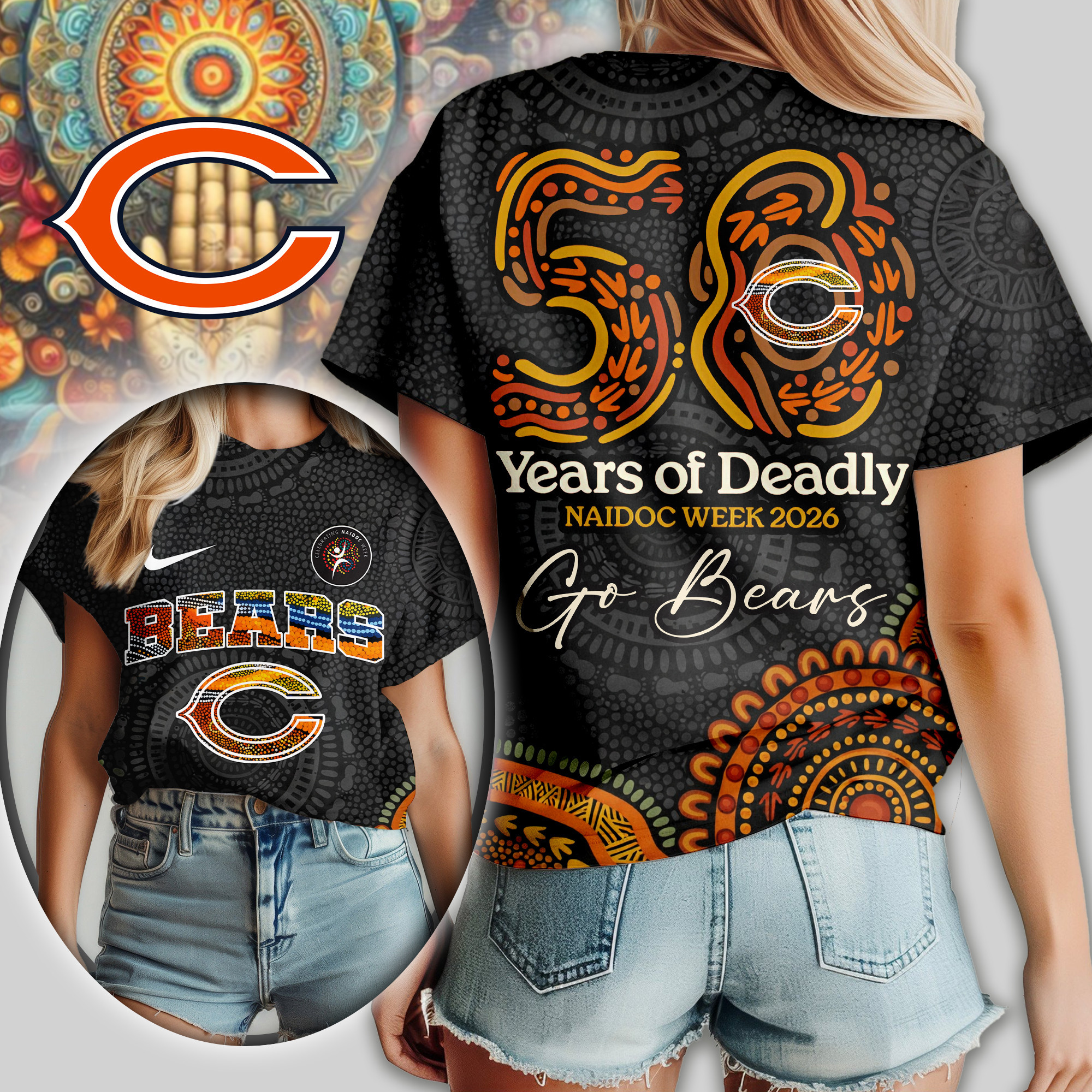 Chicago Bears | Premium NFL Naidoc Week 2026 Women Shirt TD
