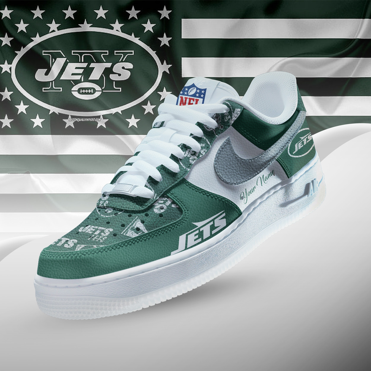 New York Jets | Premium NFL Personalized Team Icon AF1 Shoes NTH1