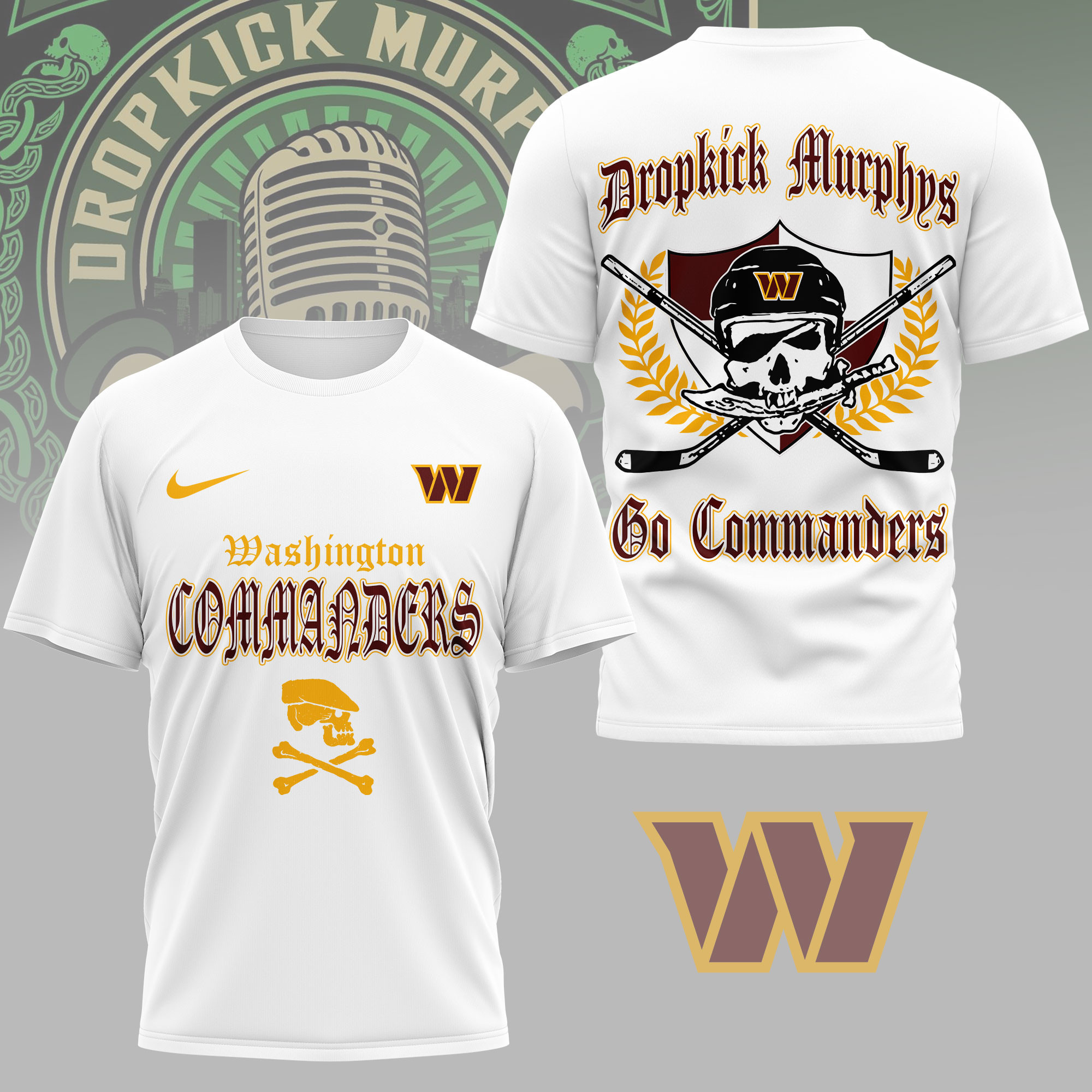 Washington Commanders | Premium NFL Dropkick Murphys Fan 3D Shirt NY
