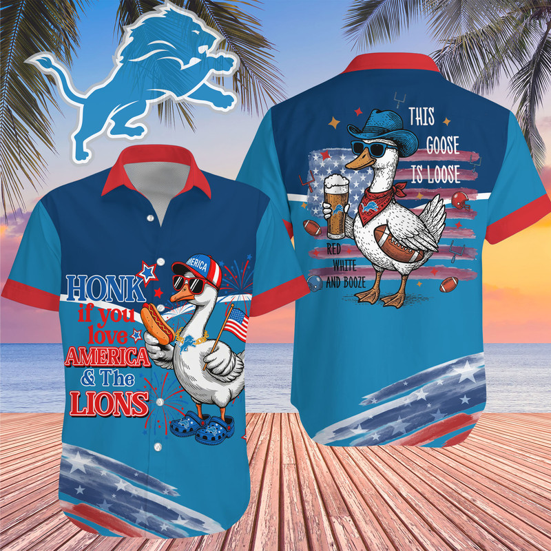 Detroit Lions | Premium NFL Goose Hawaiian Shirt HY