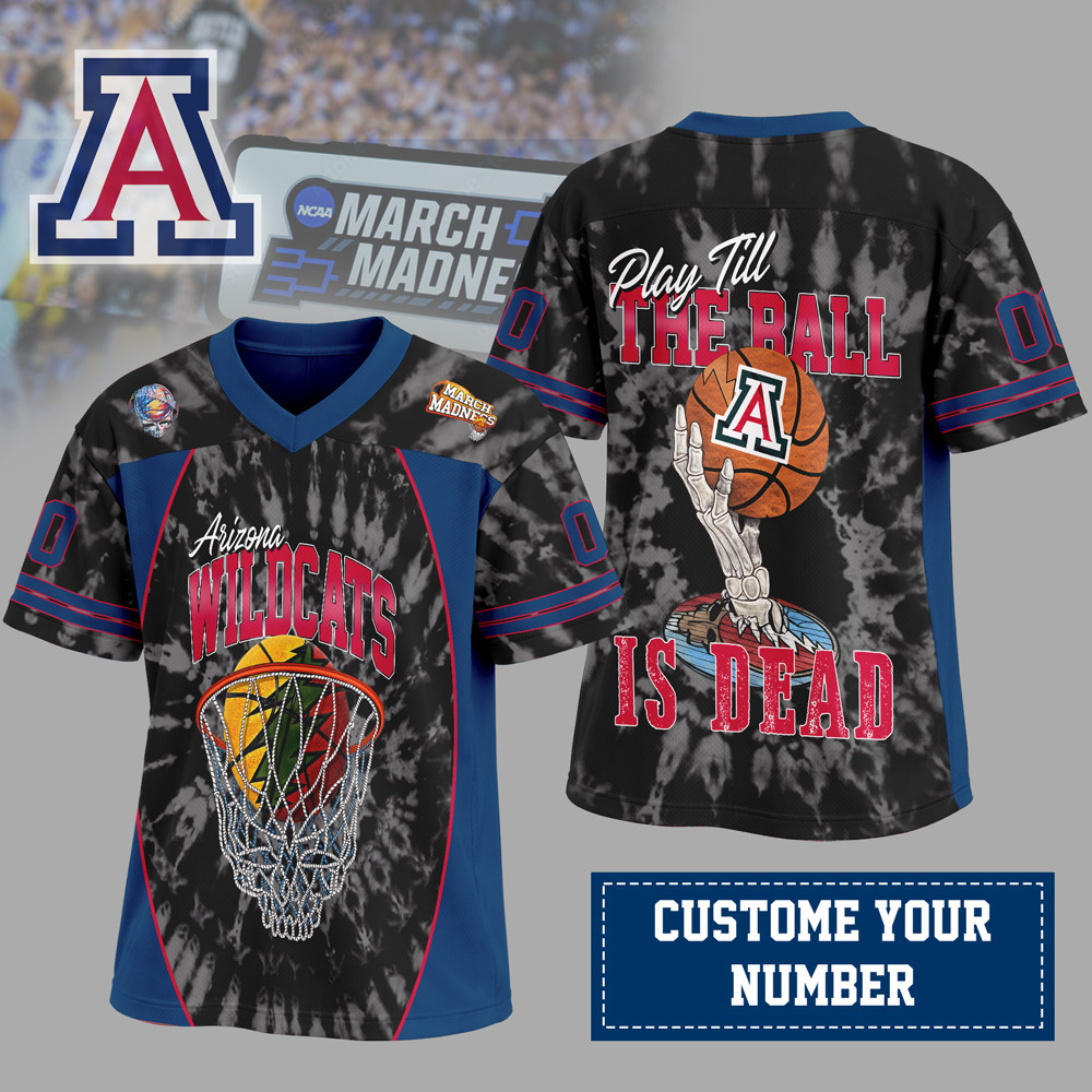 Arizona Wildcats | Premium NCAA x Grateful Dead V-neck Baseball Jersey HY