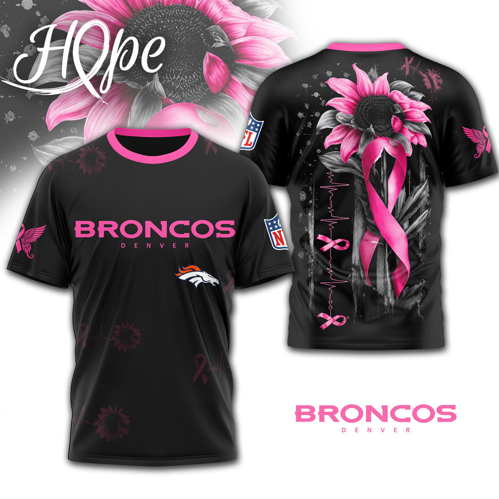 Denver Broncos | Premium NFL Hope Pink Ribbon 3D Shirt NTH1