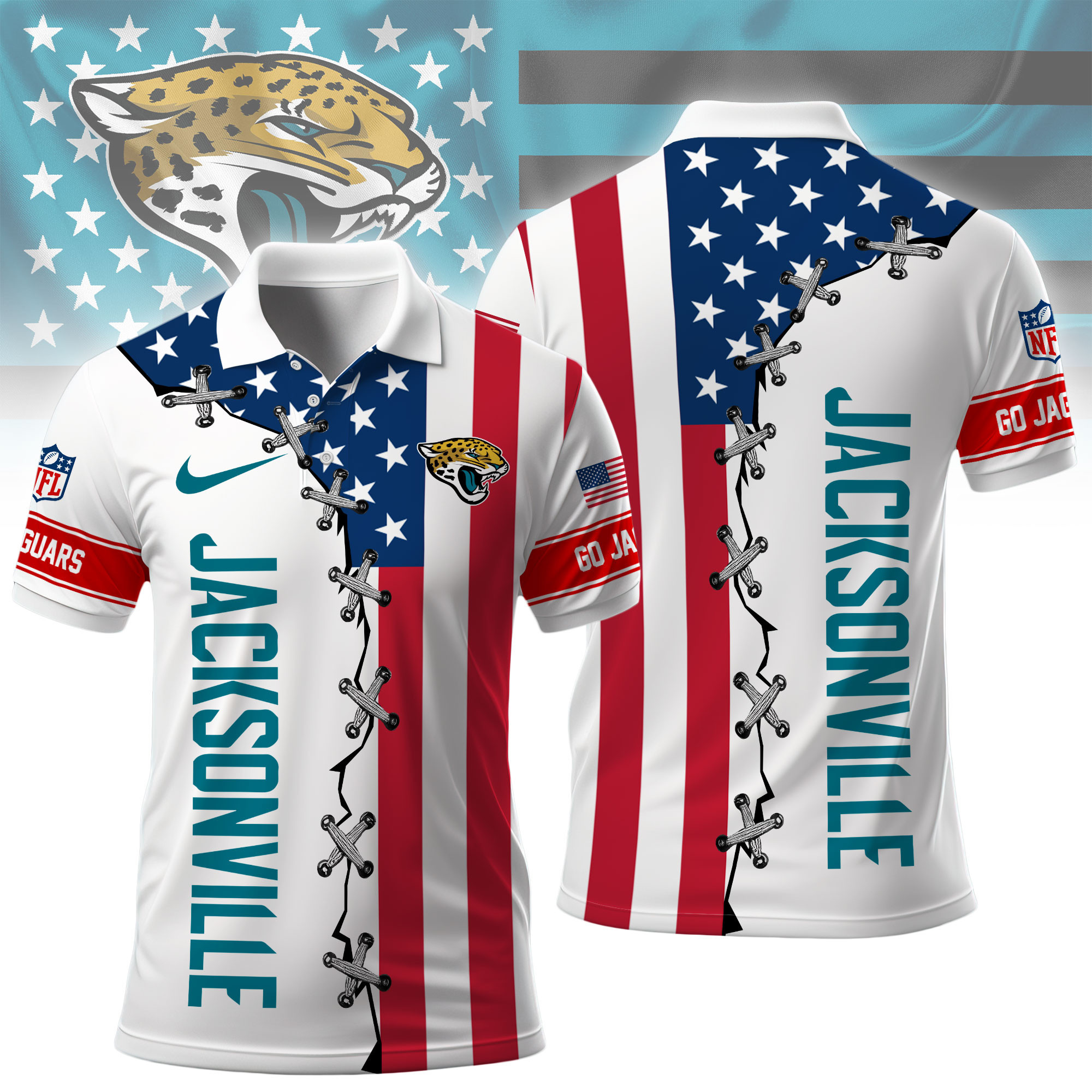 Jacksonville Jaguars | Premium NFL Freedom American Polo NY