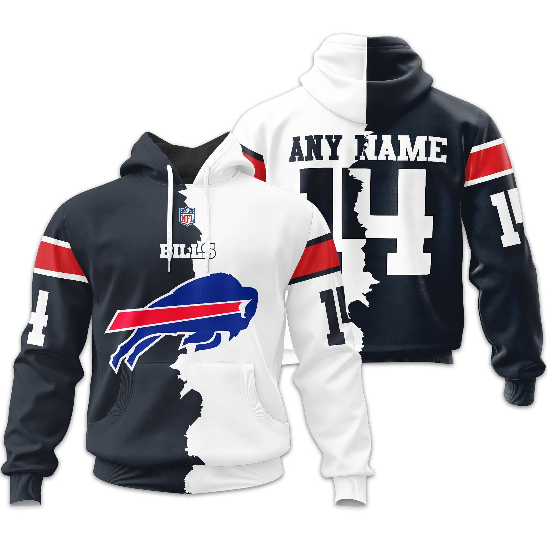 Buffalo Bills | Premium NFL Home Mix Away Hoodie TD