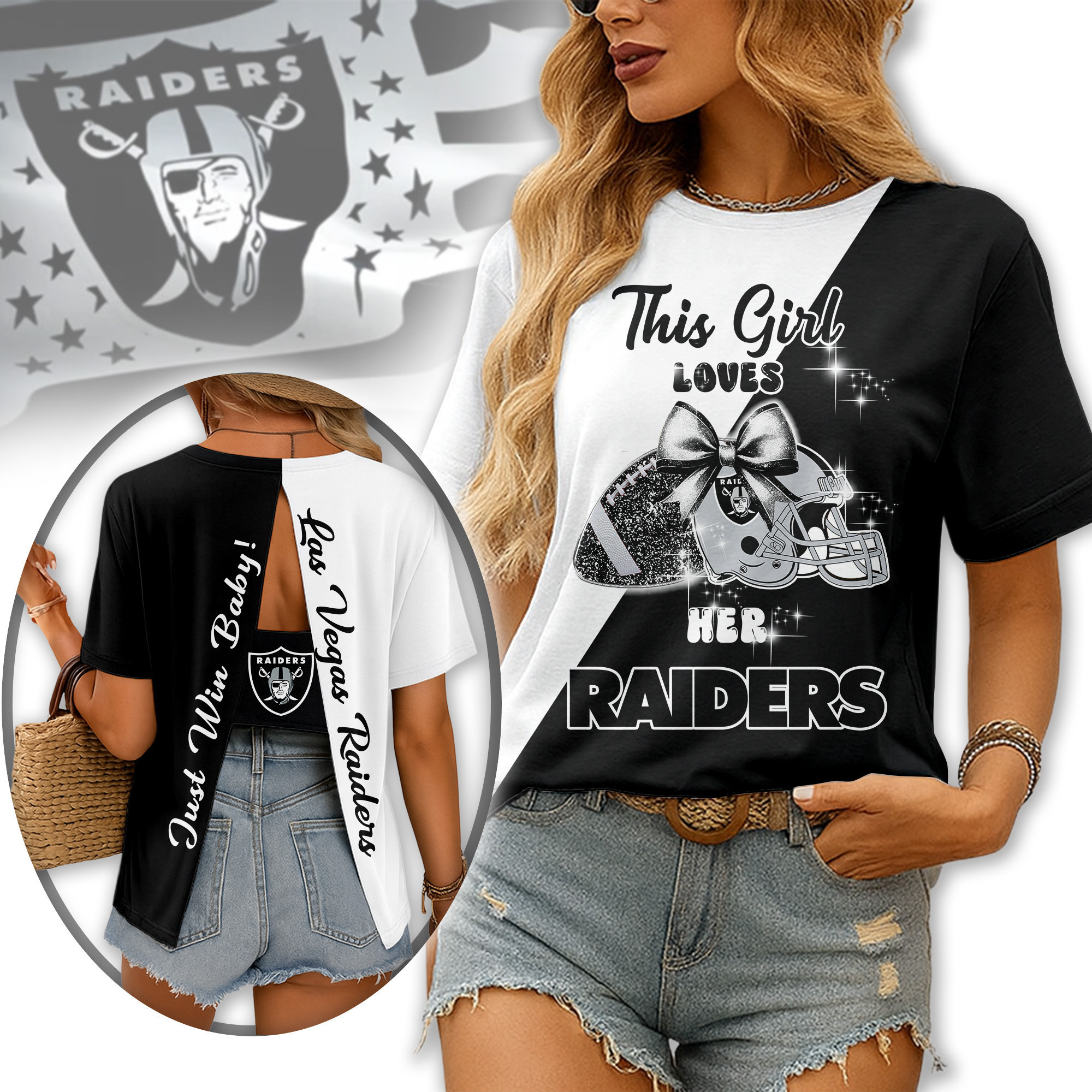 Las Vegas Raiders | Premium NFL Back Slit Short Sleeve TD