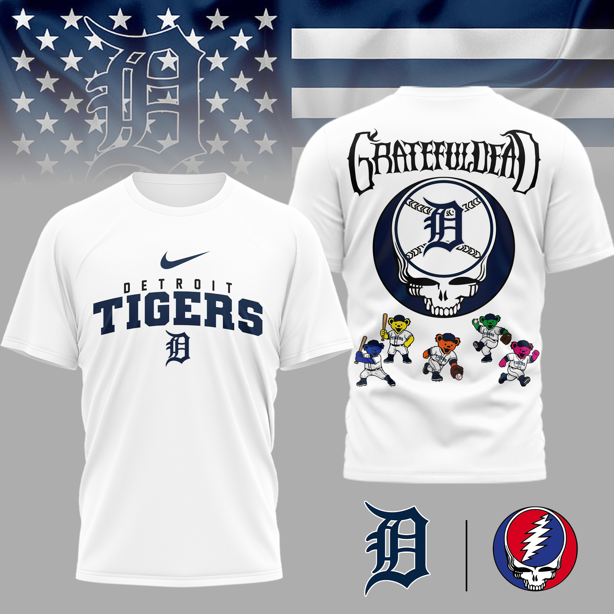 Detroit Tigers | Premium MLB Deadhead 3D Shirt TD