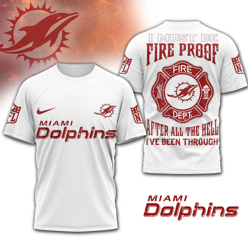 Miami Dolphins | Premium NFL Built By Fire Game Day 3D Shirt NTH1