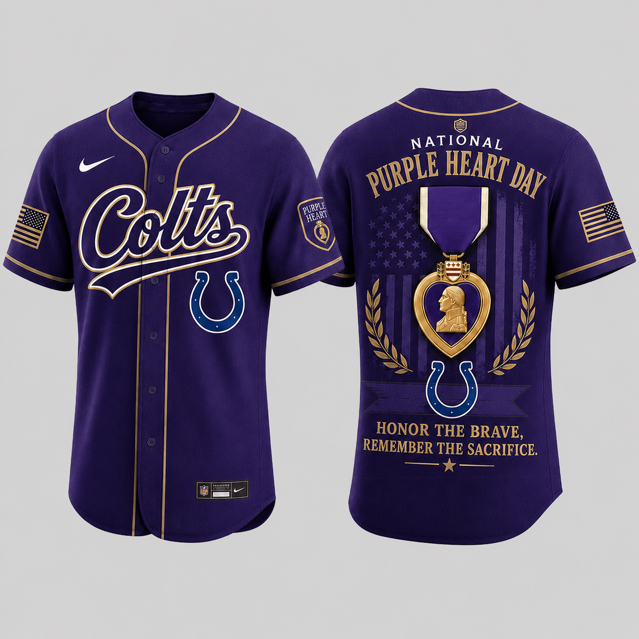 Indianapolis Colts | Premium NFL Purple Heart Day Jersey Shirt TD