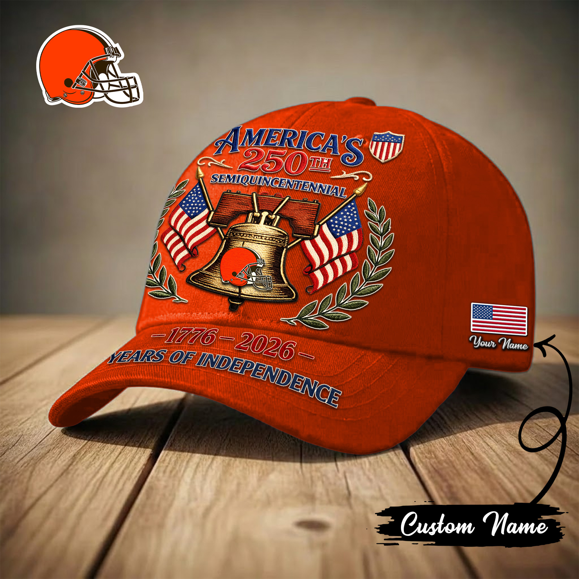 Cleveland Browns | Premium NFL 1776-2026 Years Of Independence Classic Cap TD
