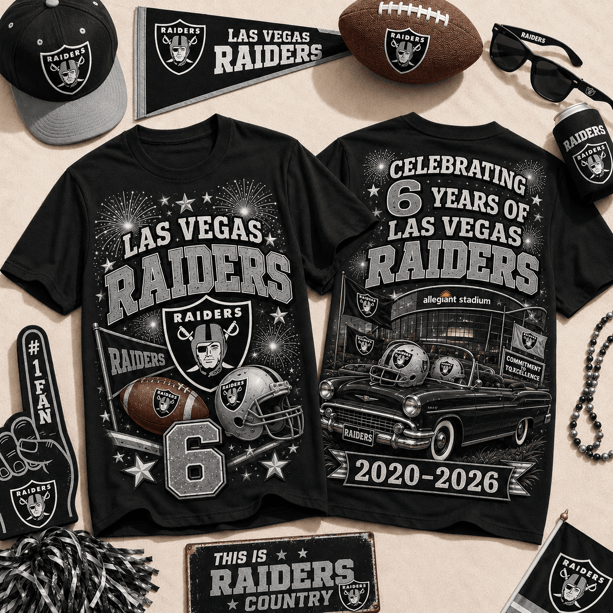 Las Vegas Raiders | Premium NFL Legacy Celebration 3D Shirt NY