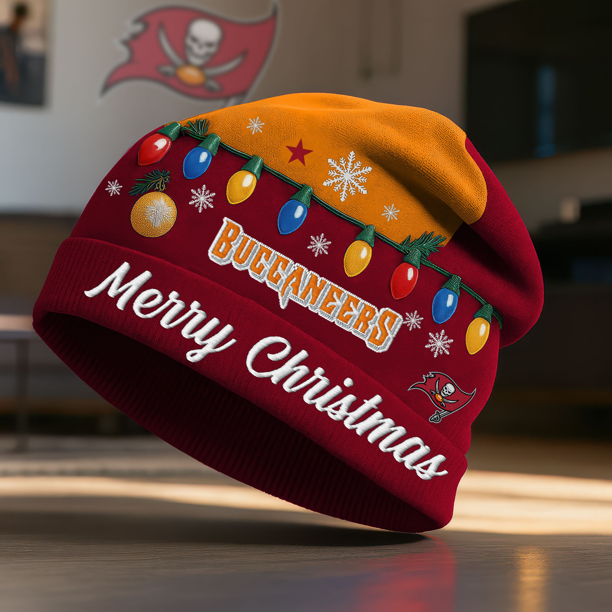 Tampa Bay Buccaneers | Premium NFL Christmas Beanie Hat NY