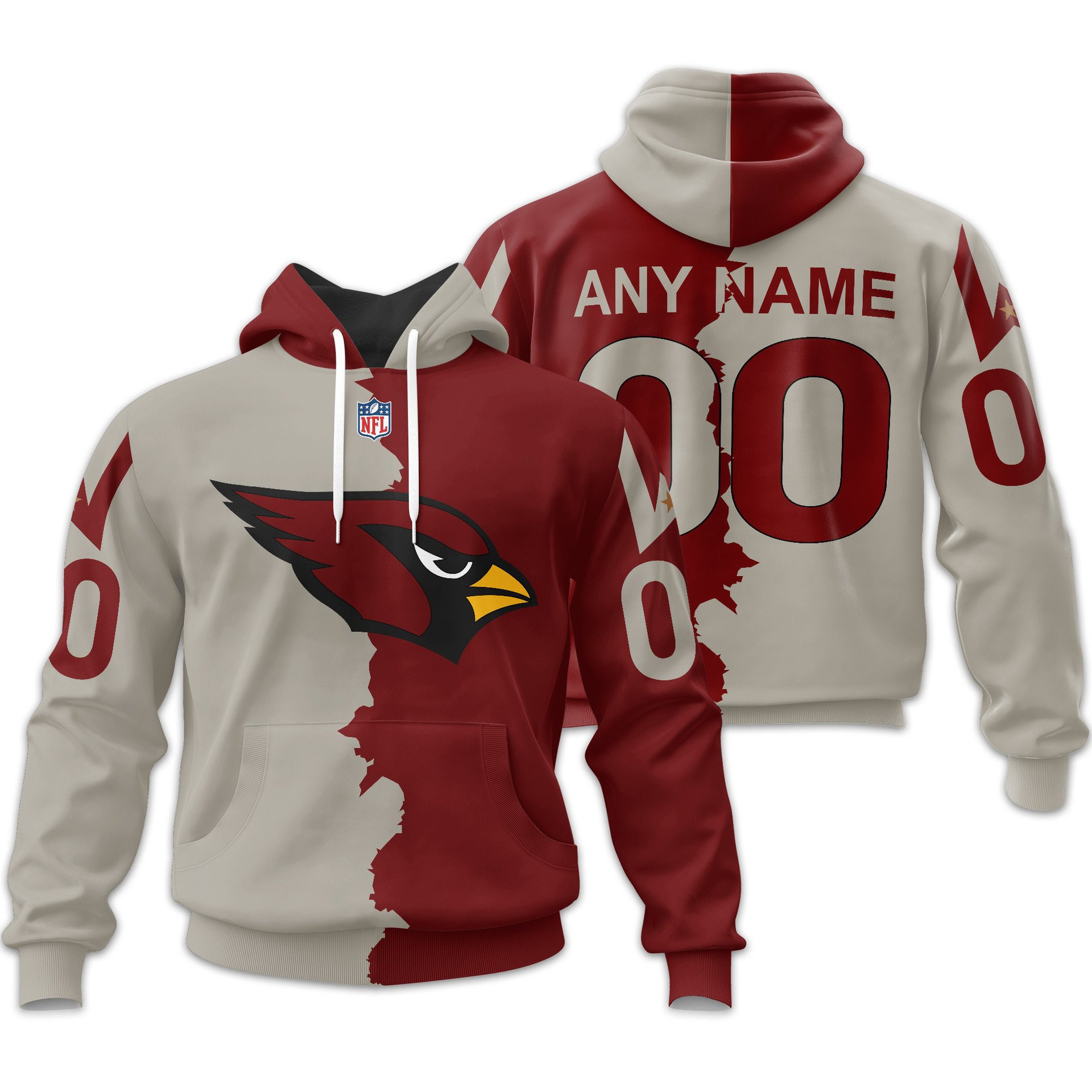 Arizona Cardinals | Premium NFL Home Mix Away Hoodie TD