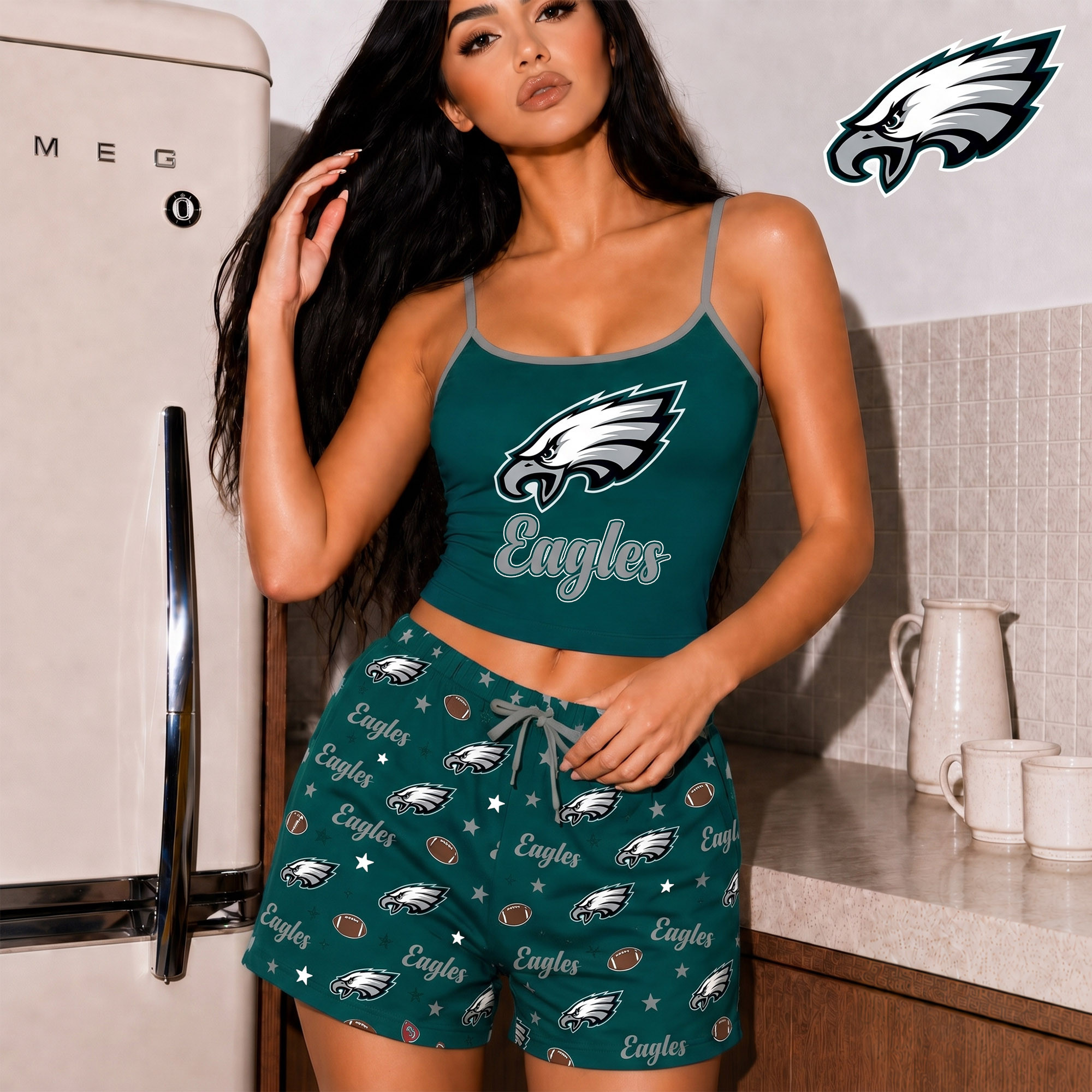 Philadelphia Eagles | Premium NFL Shorts & Camisole Sleepwear Set NY