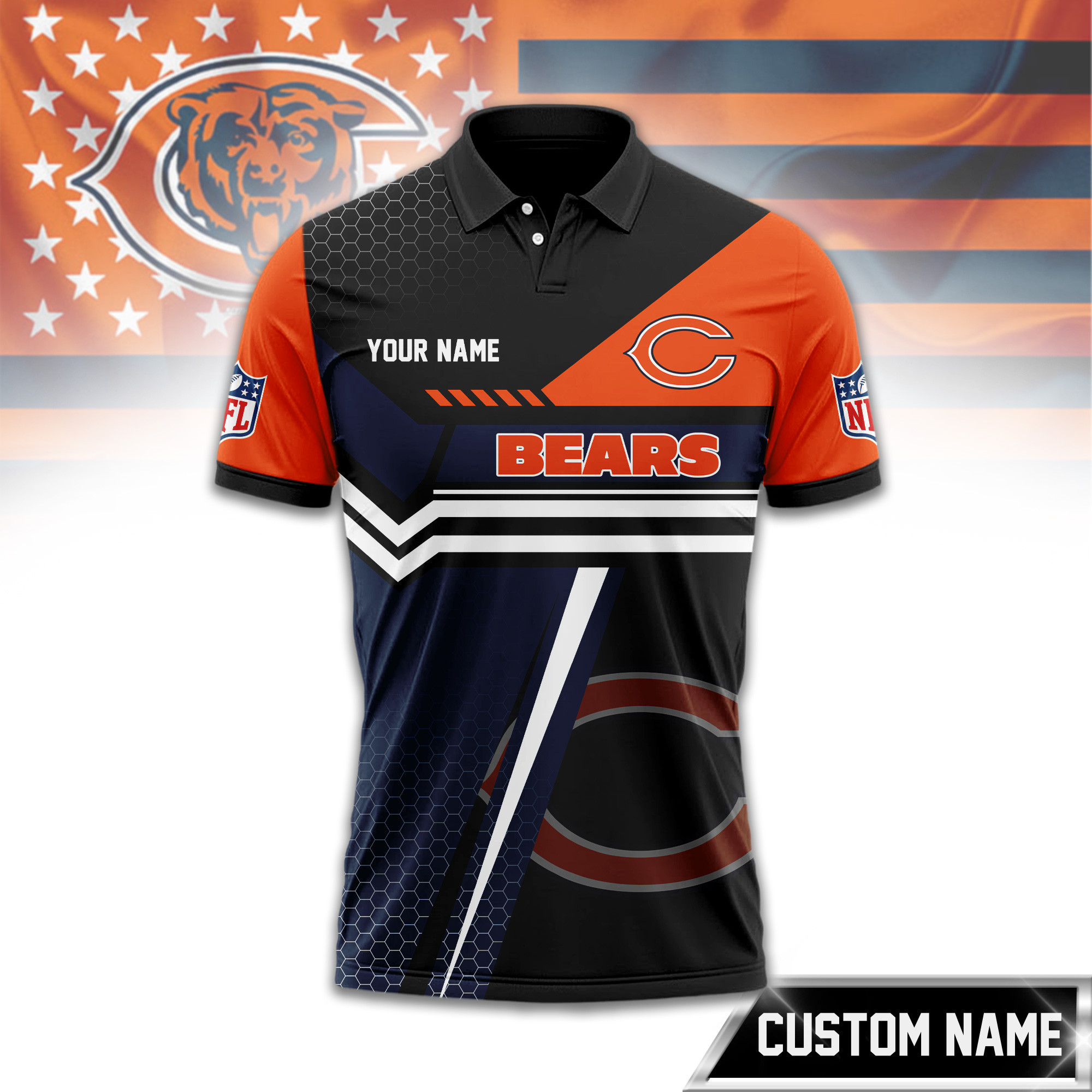 Chicago Bears | Premium NFL Inspired Custom Game Day Polo TD