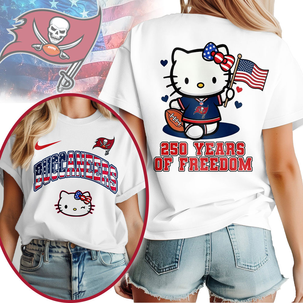 Tampa Bay Buccaneers | Premium NFL Hello Kitty Celebrates 250th Anniversary Women Shirt NP