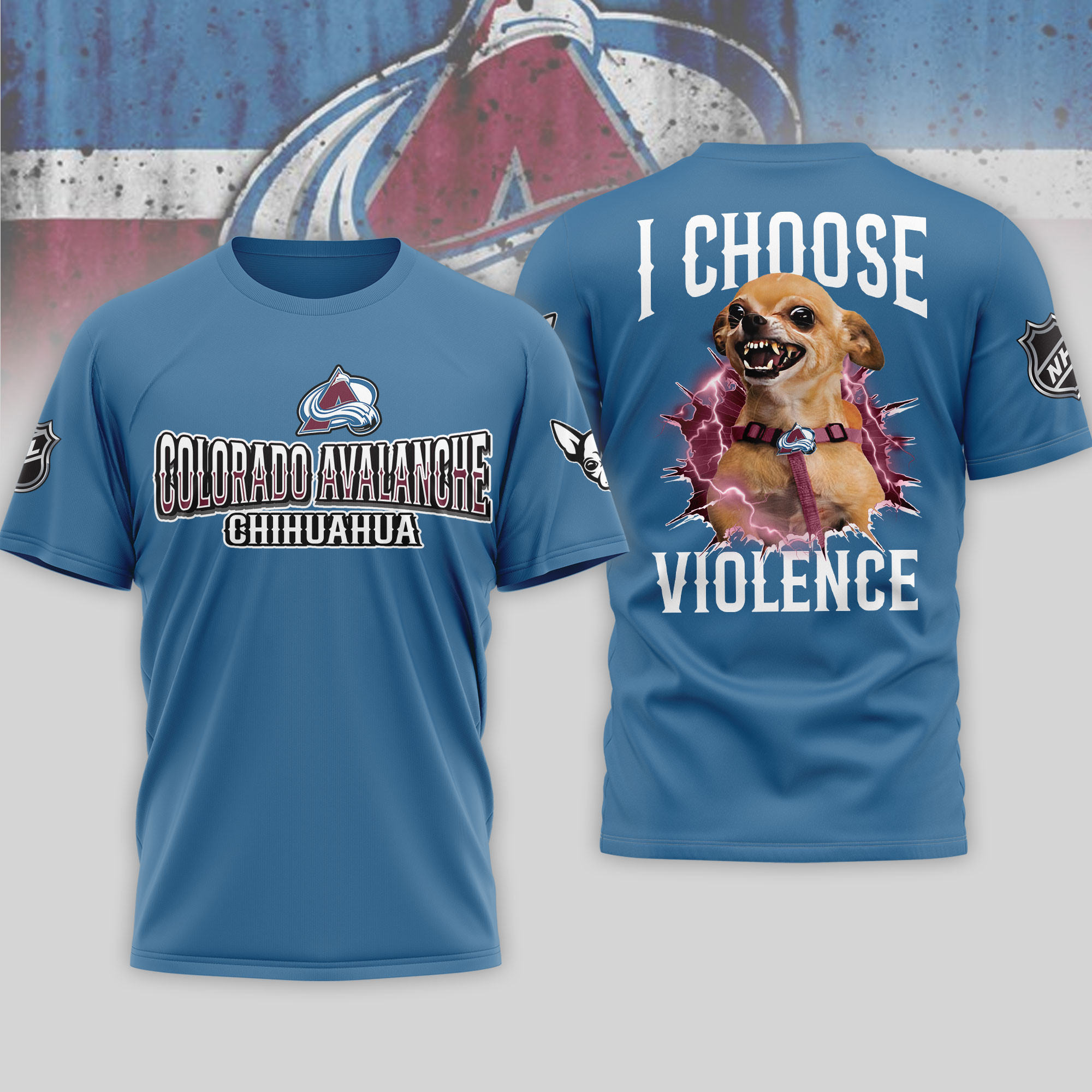 Colorado Avalanche | Premium NHL Chihuahua Violent 3D T-Shirt HY