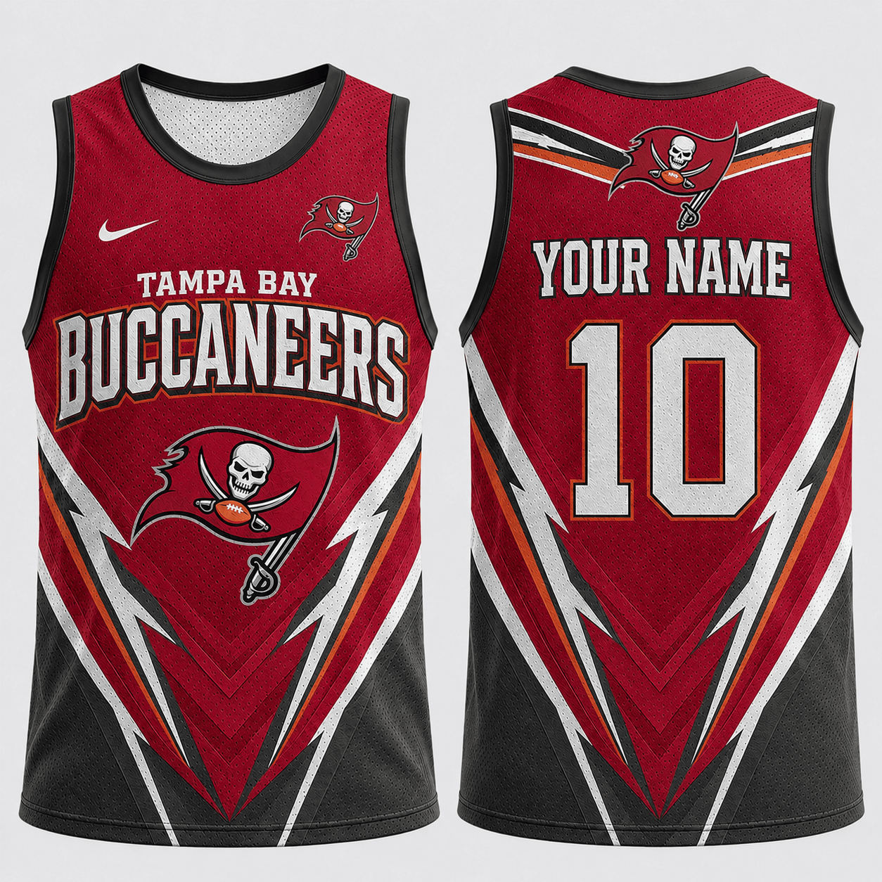 Tampa Bay Buccaneers | Premium NFL Personalized Name Number Fan Pride Tank Top TD