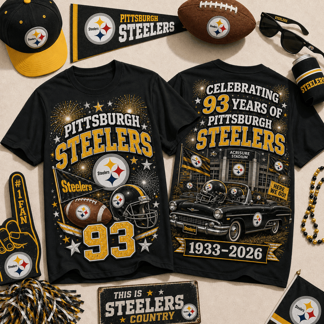 Pittsburgh Steelers | Premium NFL Legacy Celebration 3D Shirt NY