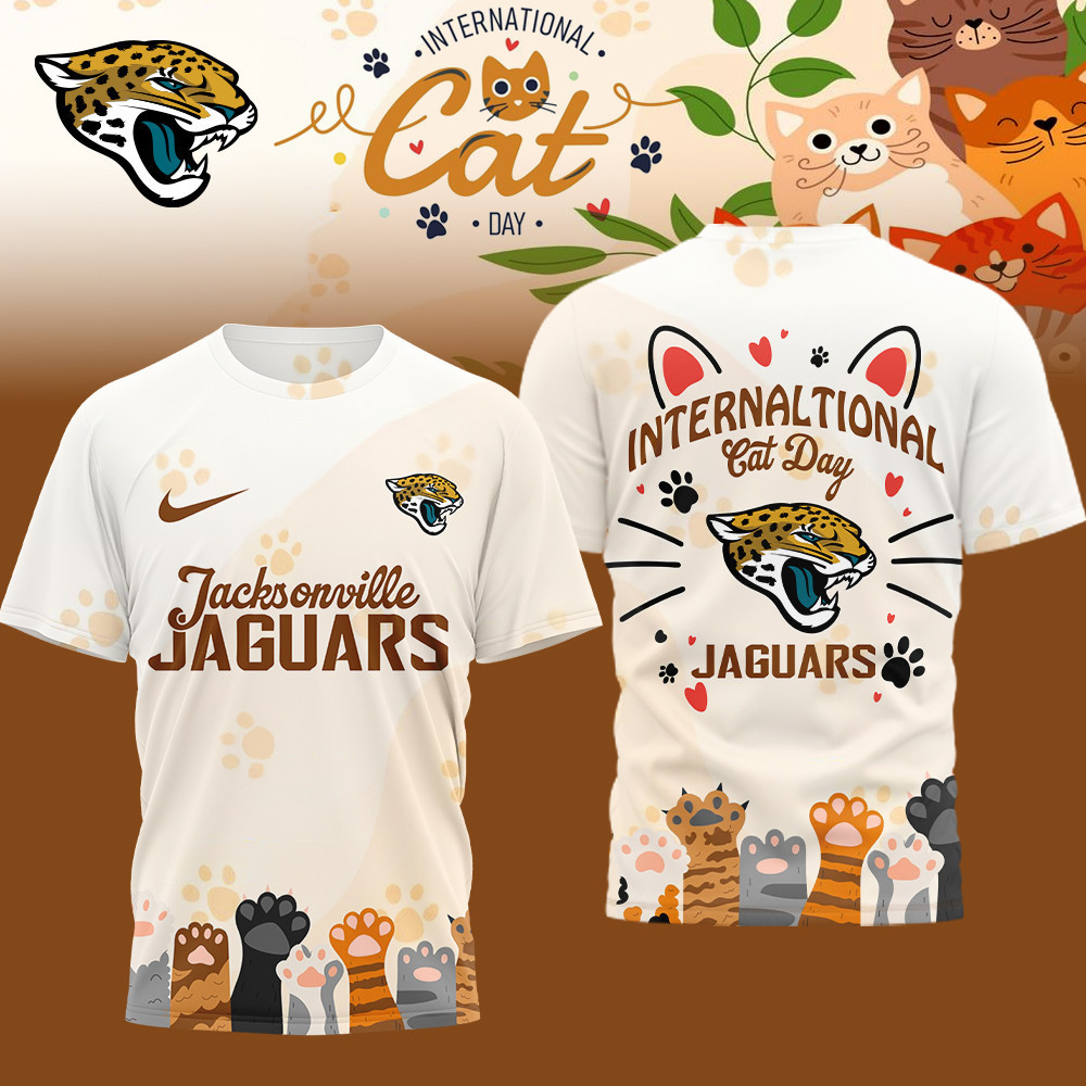 Jacksonville Jaguars | Premium NFL International Cat Day 3D Shirt HI