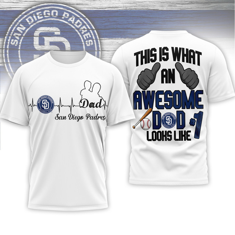 San Diego Padres | Premium MLB Father Day Awesome Dad 3D Shirt HY