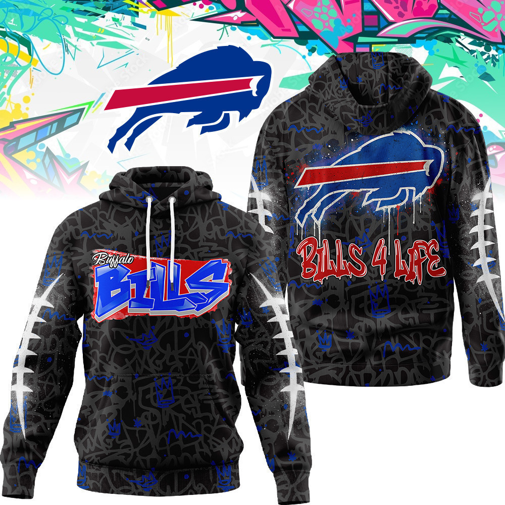 Buffalo Bills | Premium NFL Special Graffiti My Team 4 Life Hoodie MM