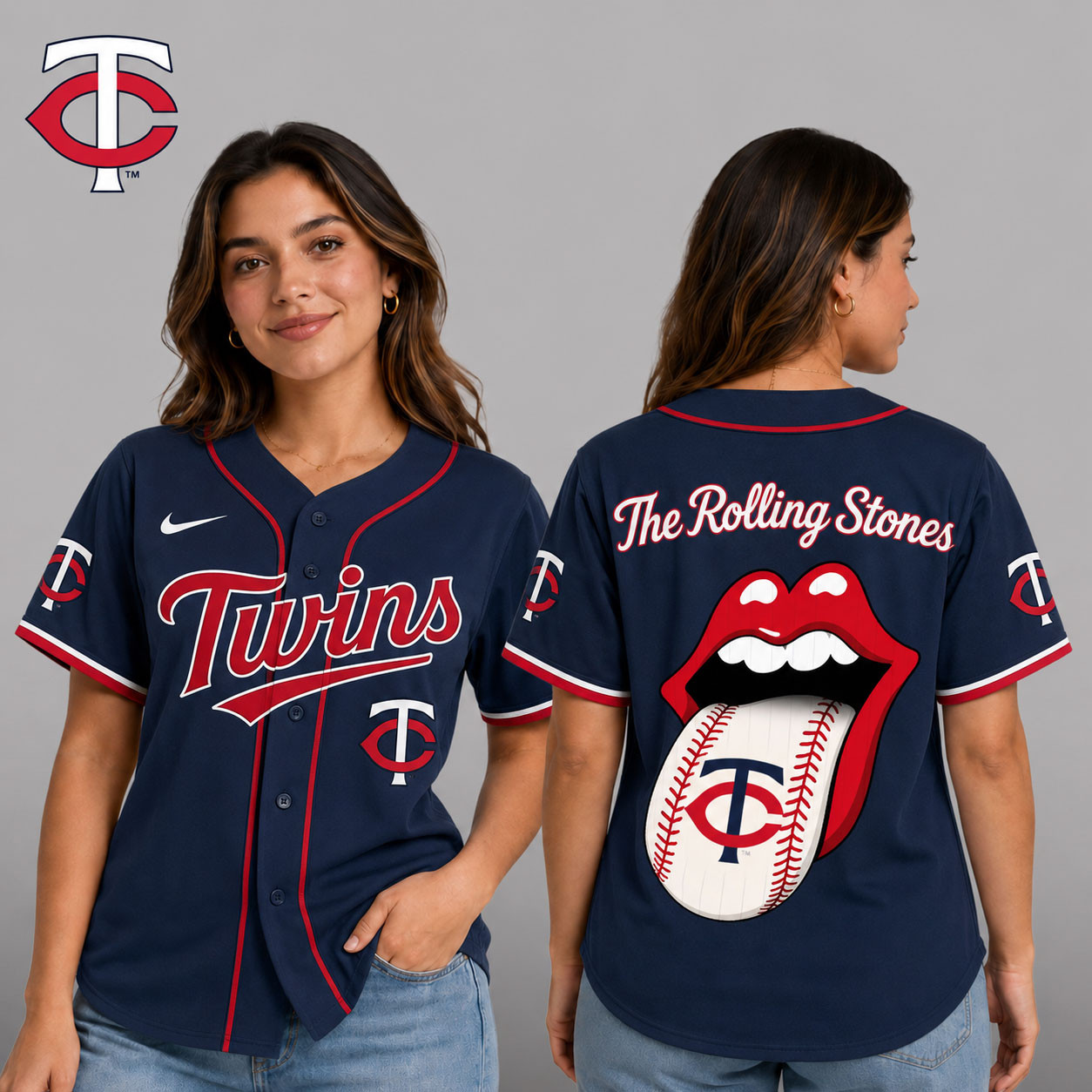 Minnesota Twins | Premium MLB The Rolling Stones Jersey Shirt TD