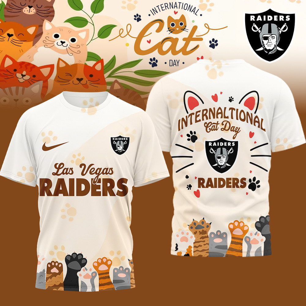 Las Vegas Raiders | Premium NFL International Cat Day 3D Shirt HI