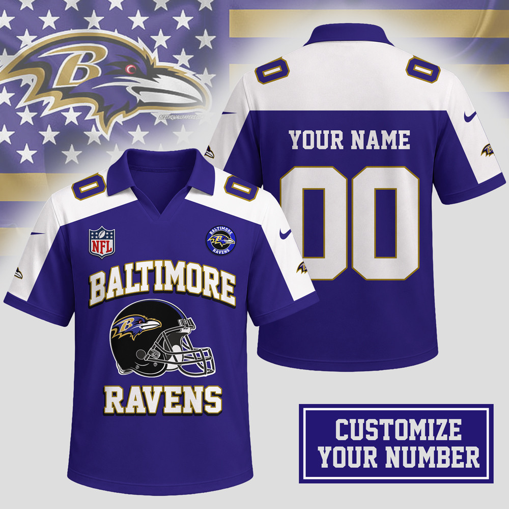 Baltimore Ravens | Premium NFL Helmet Graphic Jersey NTH1