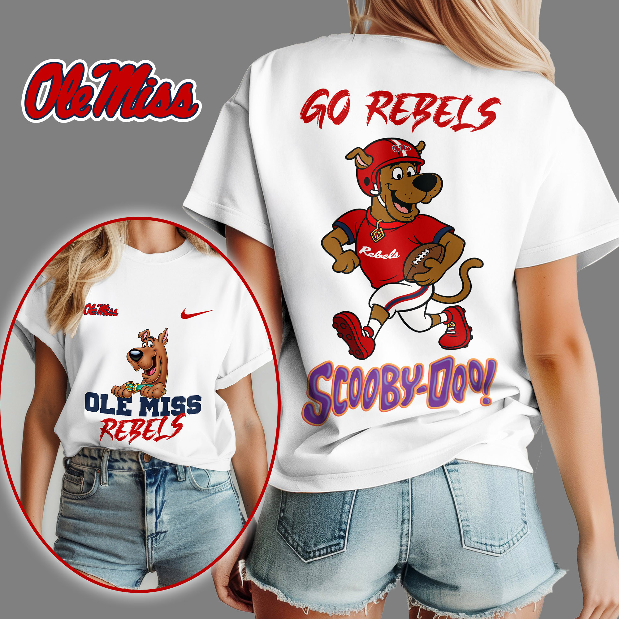 Ole Miss Rebels | Premium NFL Scooby-Doo Fan Women's Shirt NY