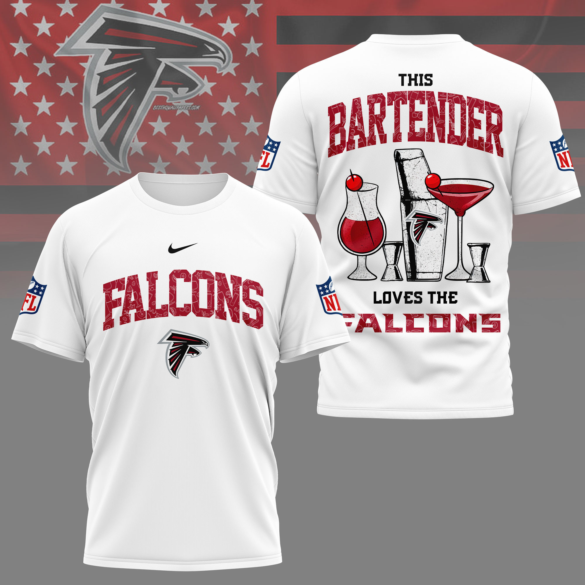 Atlanta Falcons | Premium NFL Bartender Fan 3D Shirt NY
