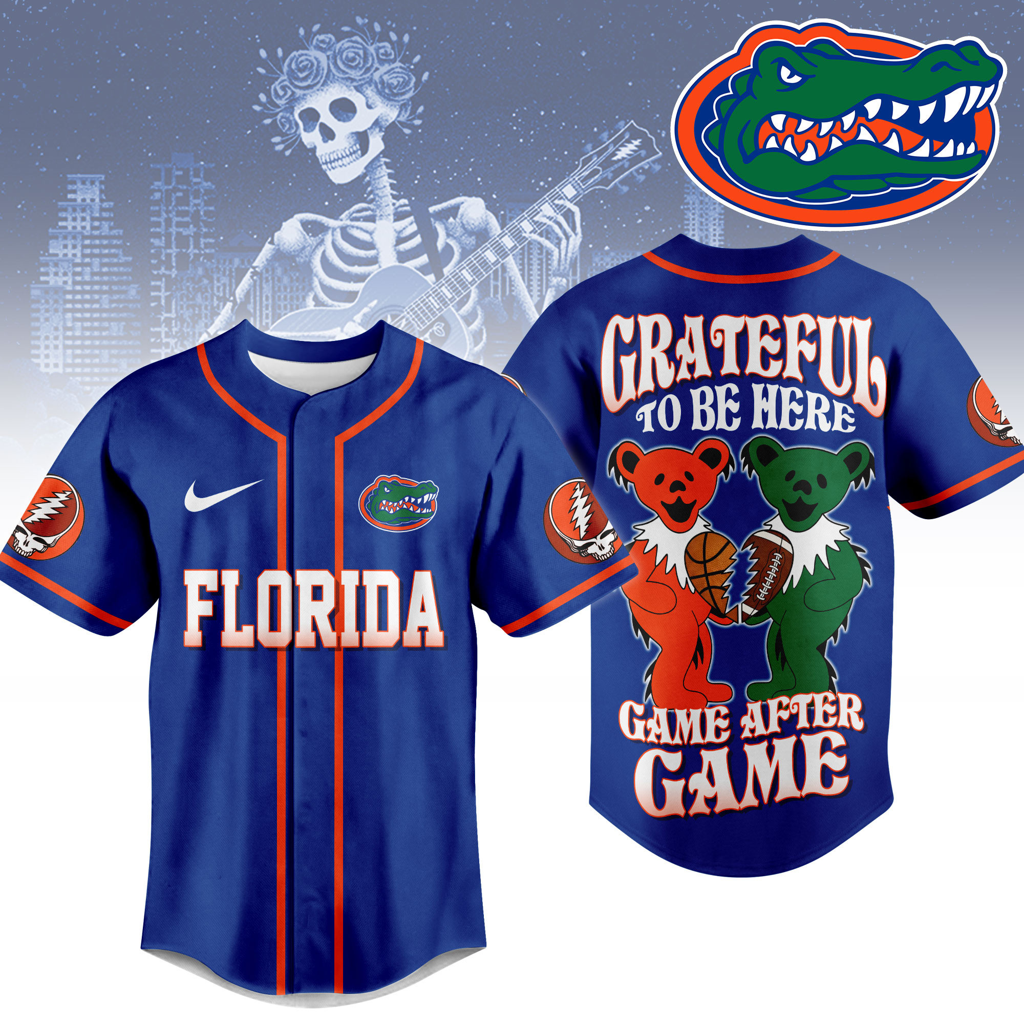 Florida Gators | Premium College Grateful Sports Jersey NTH1