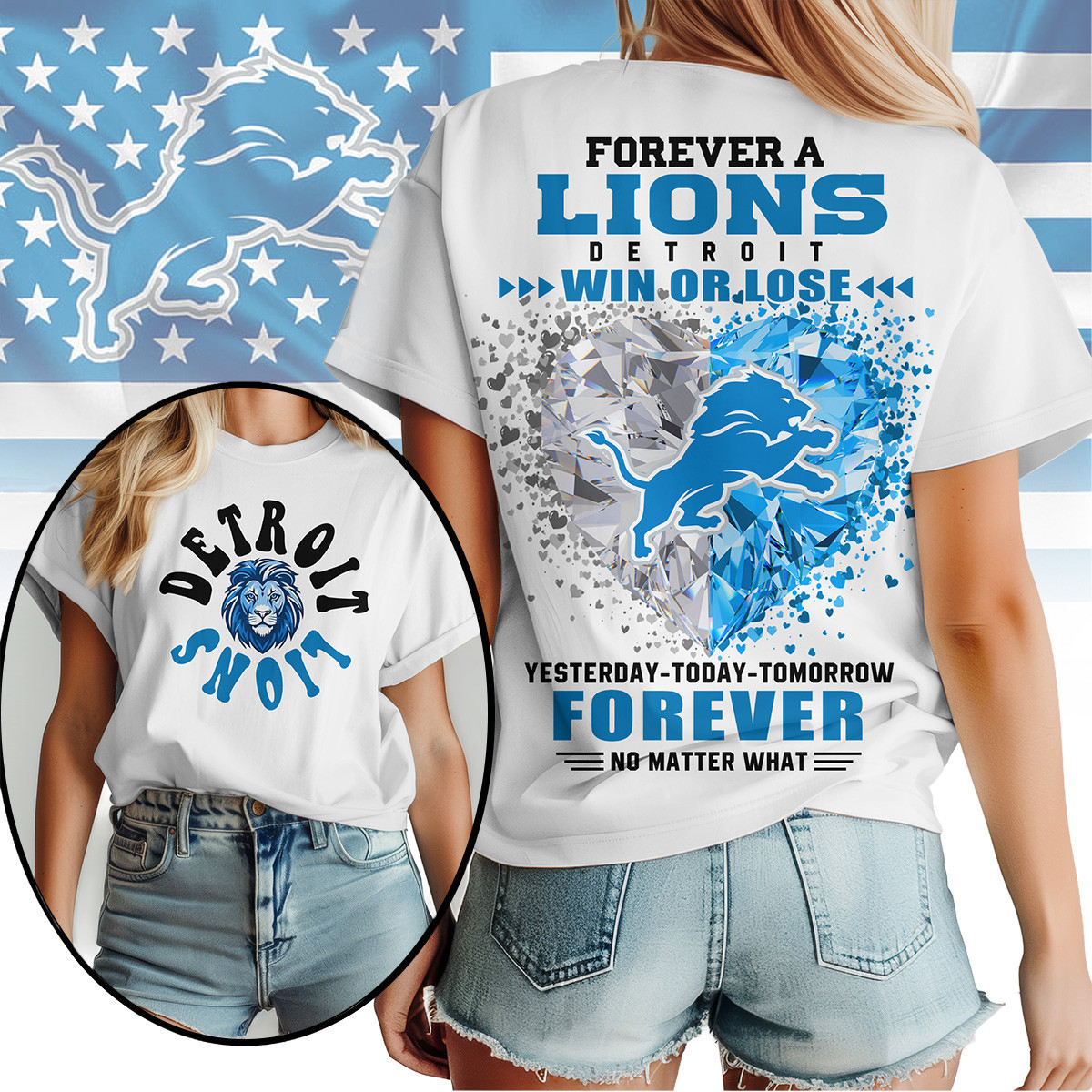 Detroit Lions | Premium NFL Win or Lose Always Loyal Women's Shirt NY
