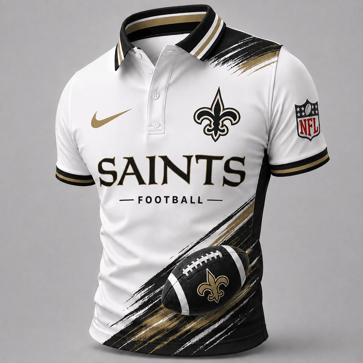 New Orleans Saints | Premium NFL Dynamic Gridiron Style Polo TD