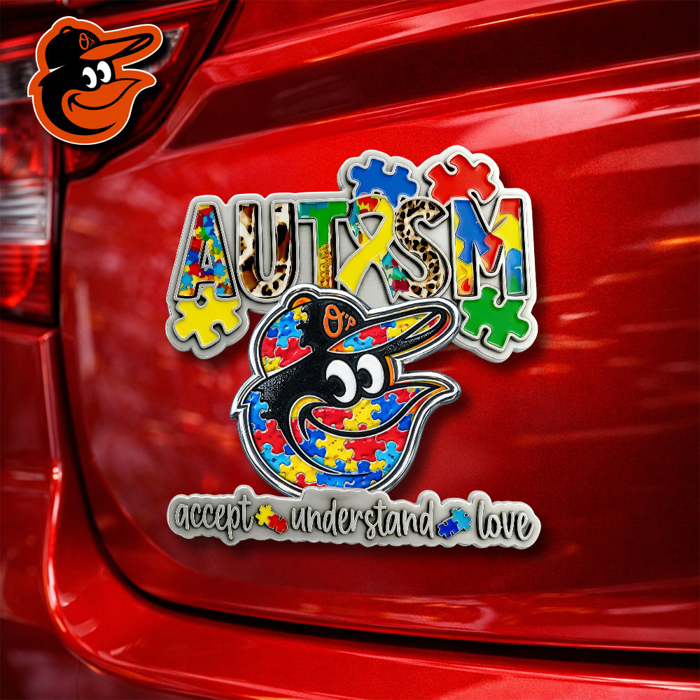 Baltimore Orioles | Premium MLB Autism Awareness Car Name Badge HY