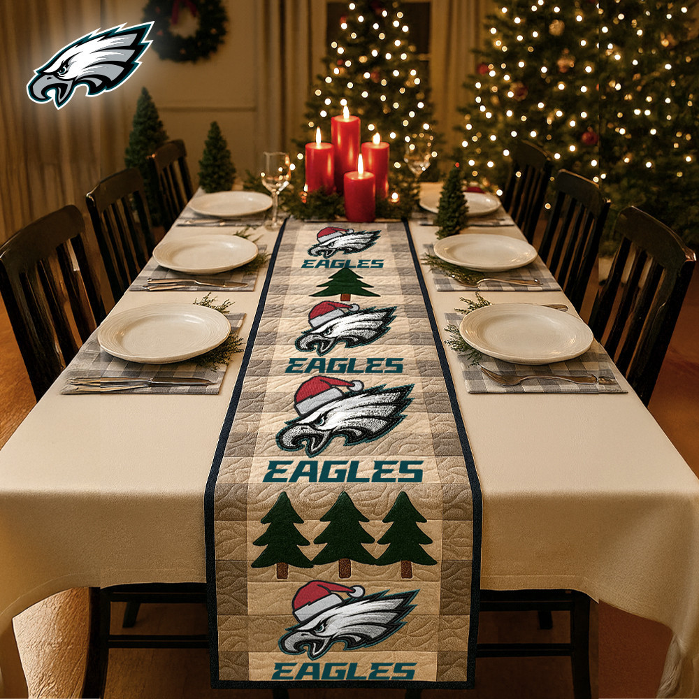 Philadelphia Eagles | Premium NFL Quilted Christmas Table Runner HI