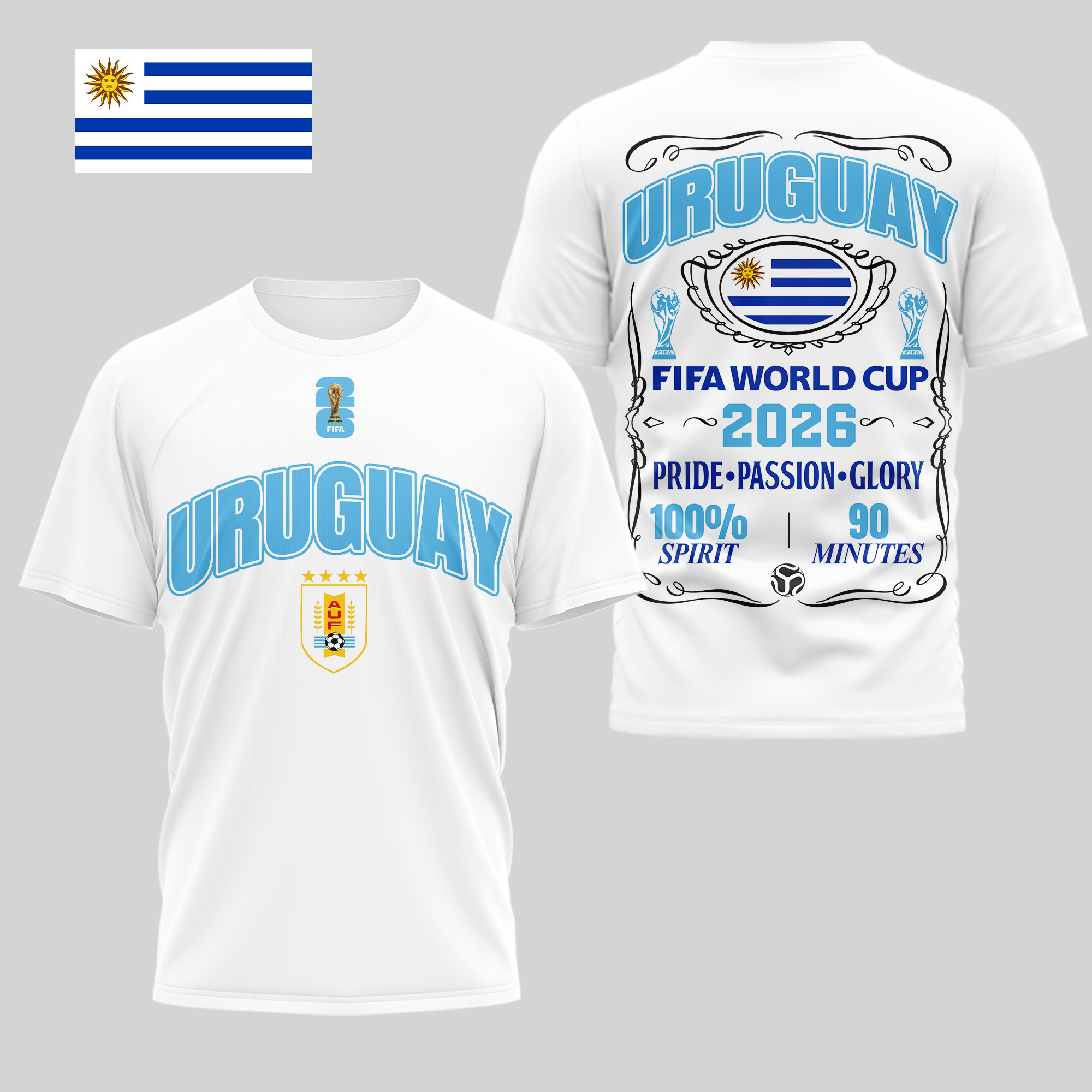 Uruguay | Premium WC26 Pride Passion Glory 3D Shirt TD