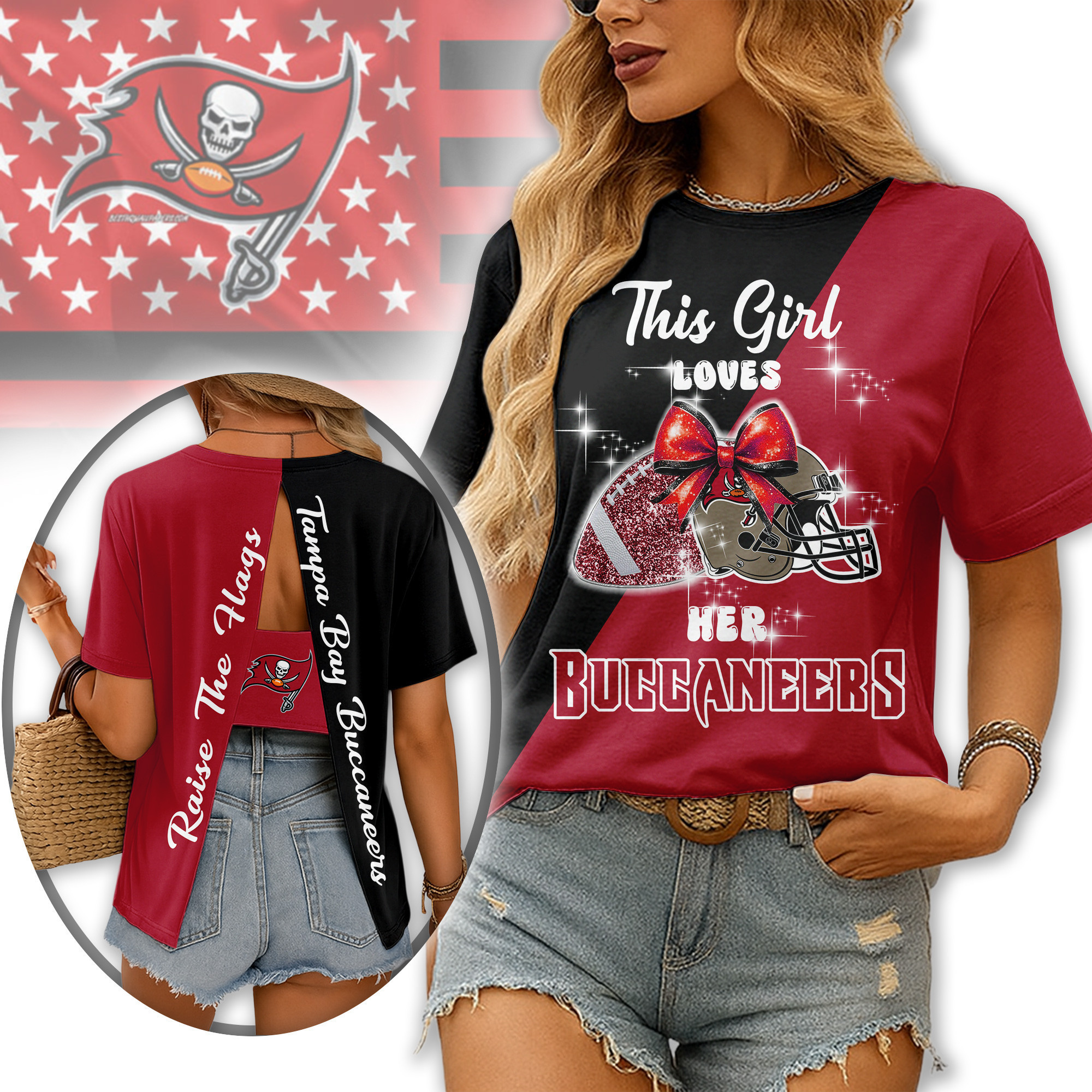 Tampa Bay Buccaneers | Premium NFL Back Slit Short Sleeve TD