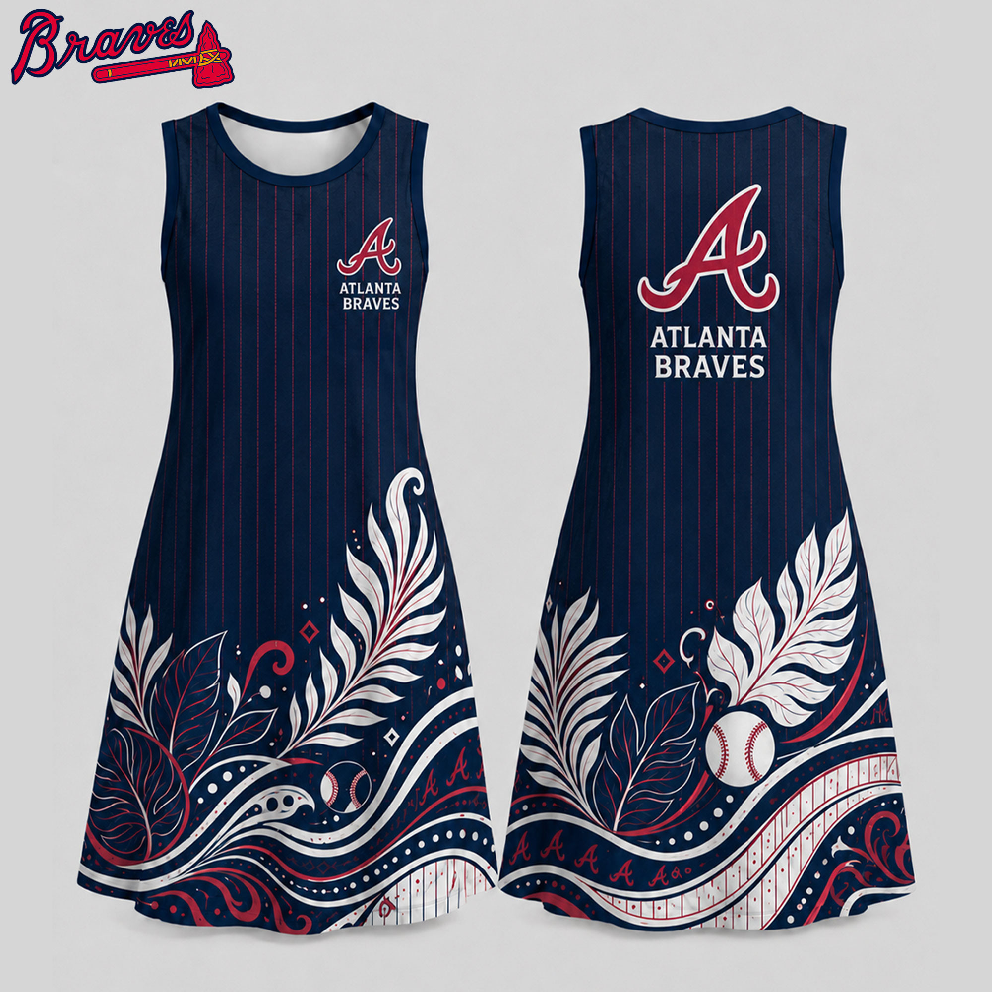 Atlanta Braves | Premium MLB Floral Dress TD