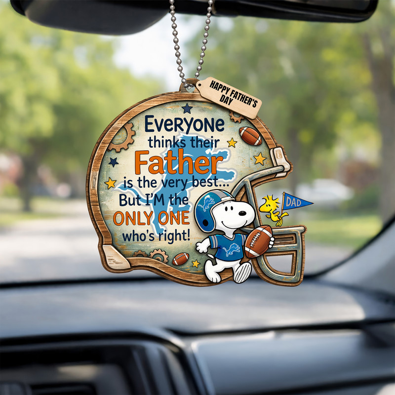 Detroit Lions | Premium NFL Father Day Car Hanging Ornament HY