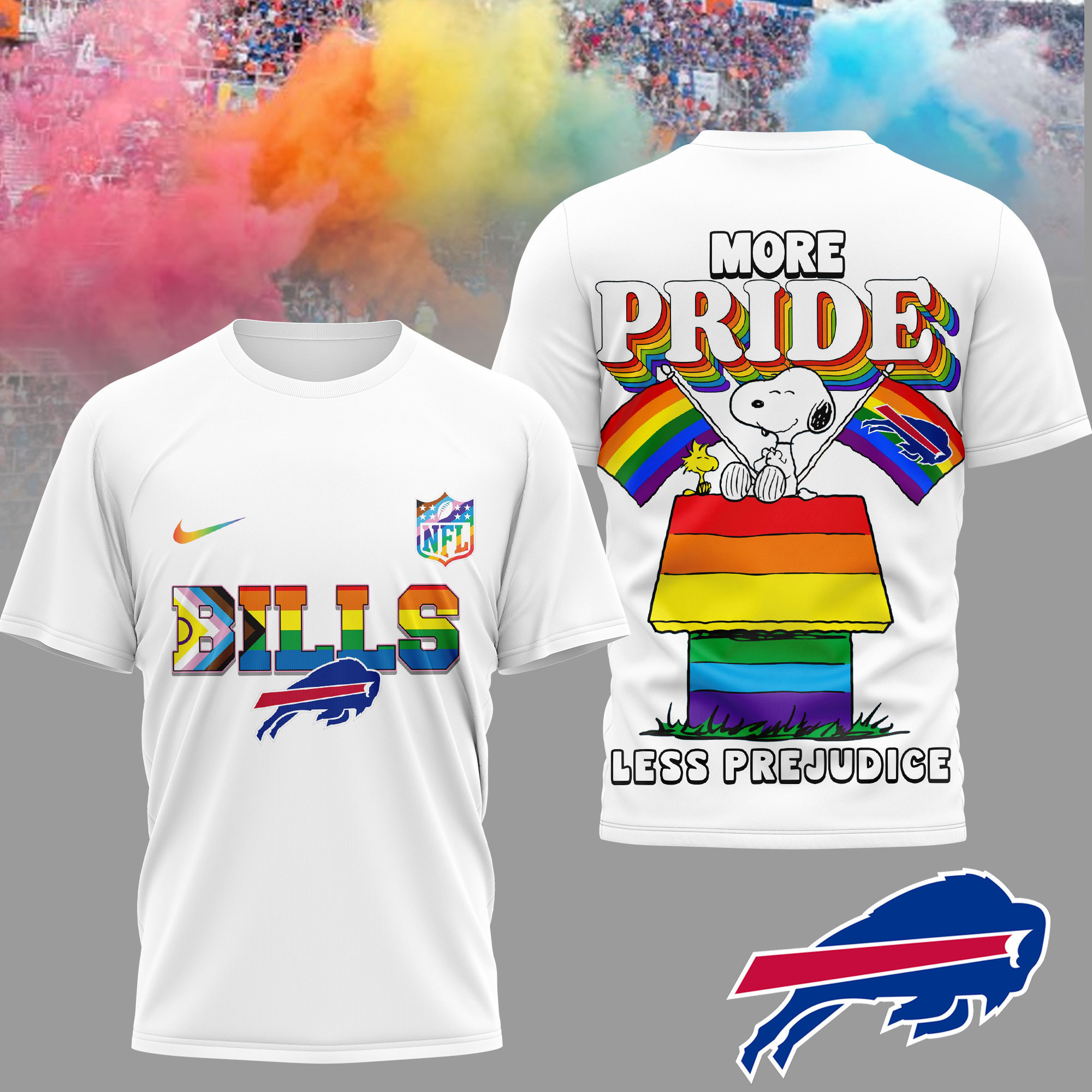 Buffalo Bills | Premium NFL Snoopy Pride Month 3D T-Shirt HY