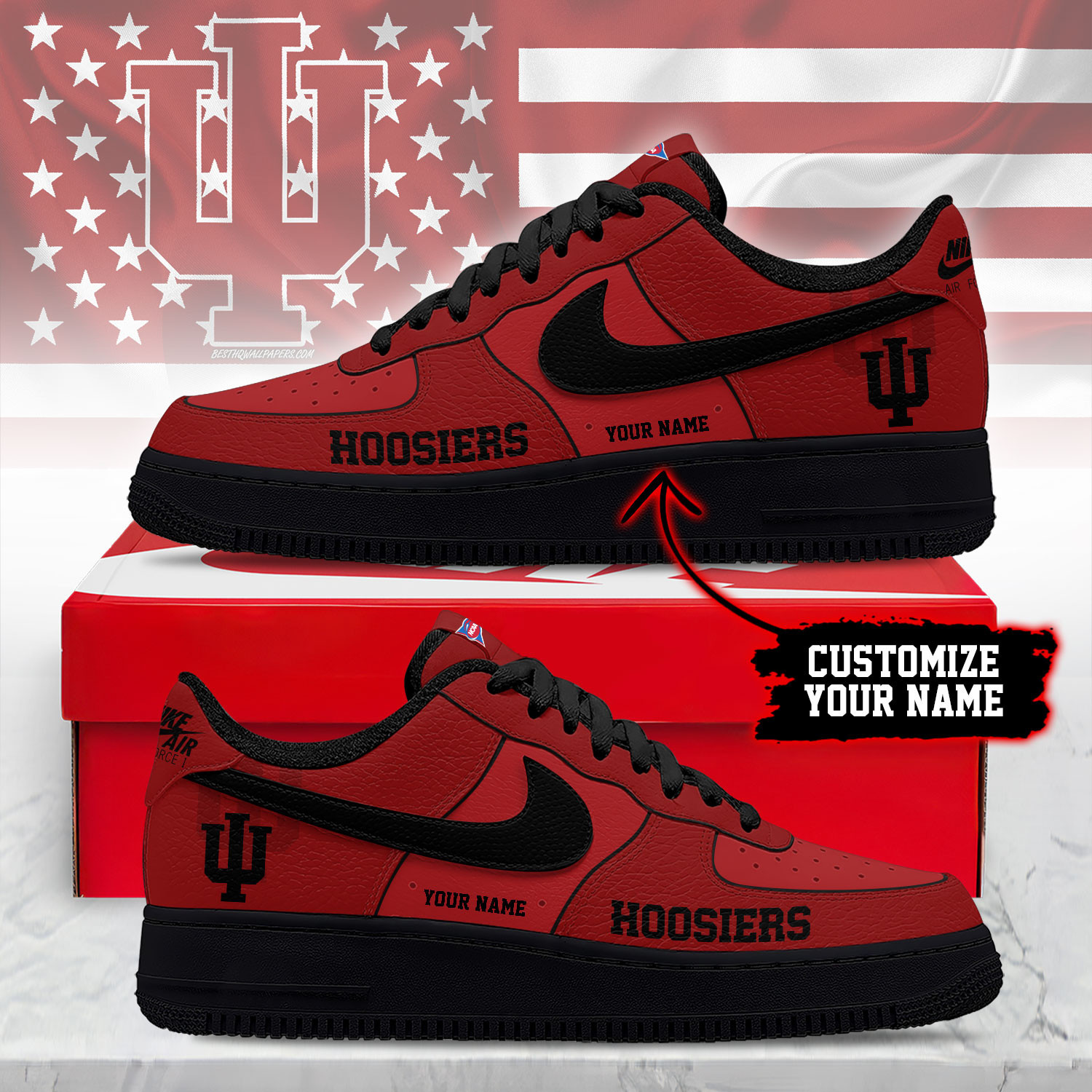 Indiana Hoosiers | Premium NCAA Custom AF1 Shoes NY