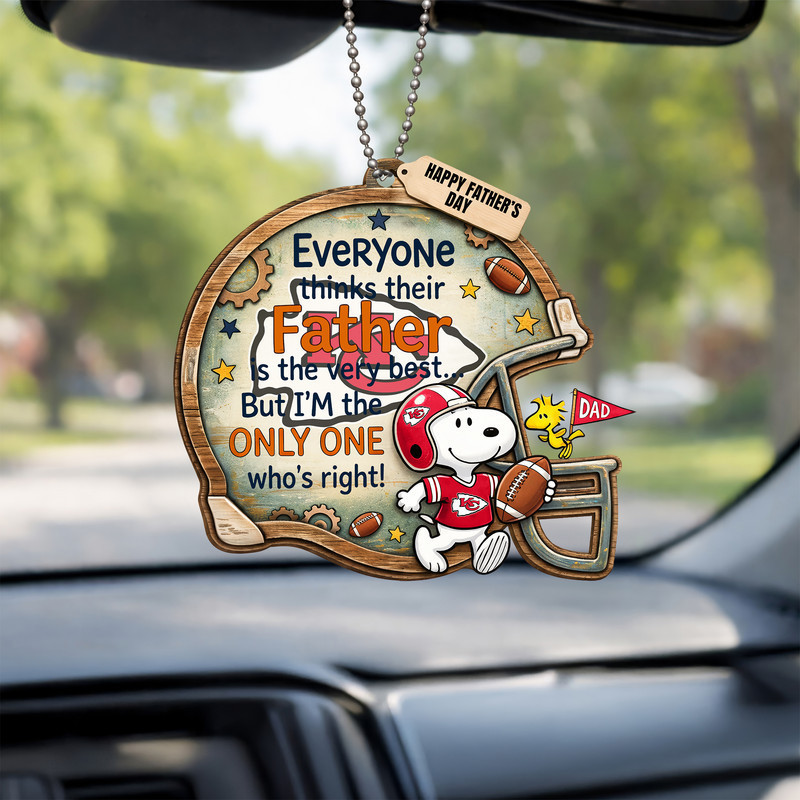 Kansas City Chiefs | Premium NFL Father Day Car Hanging Ornament HY