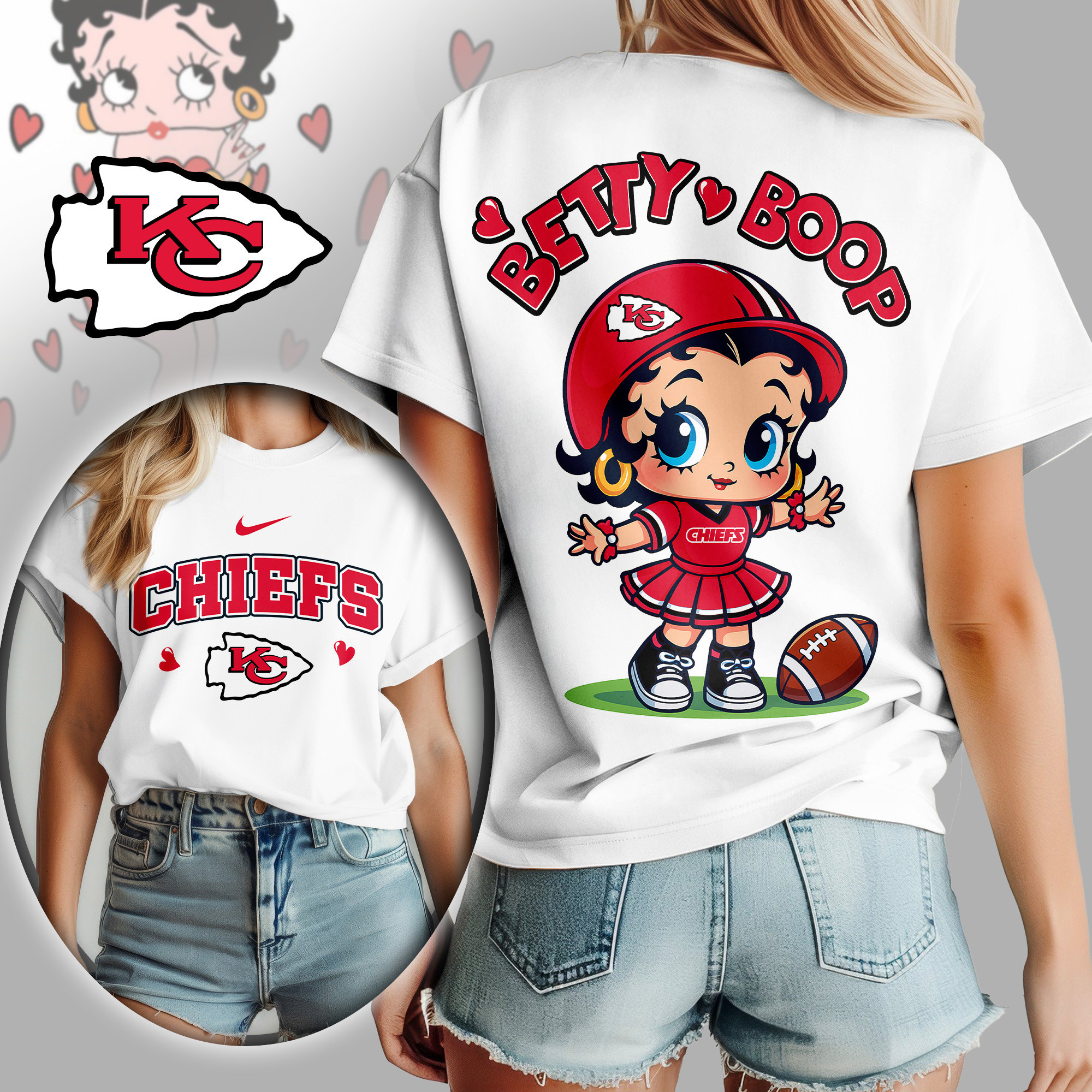Kansas City Chiefs | Premium NFL Betty Boop Women's Shirt TD
