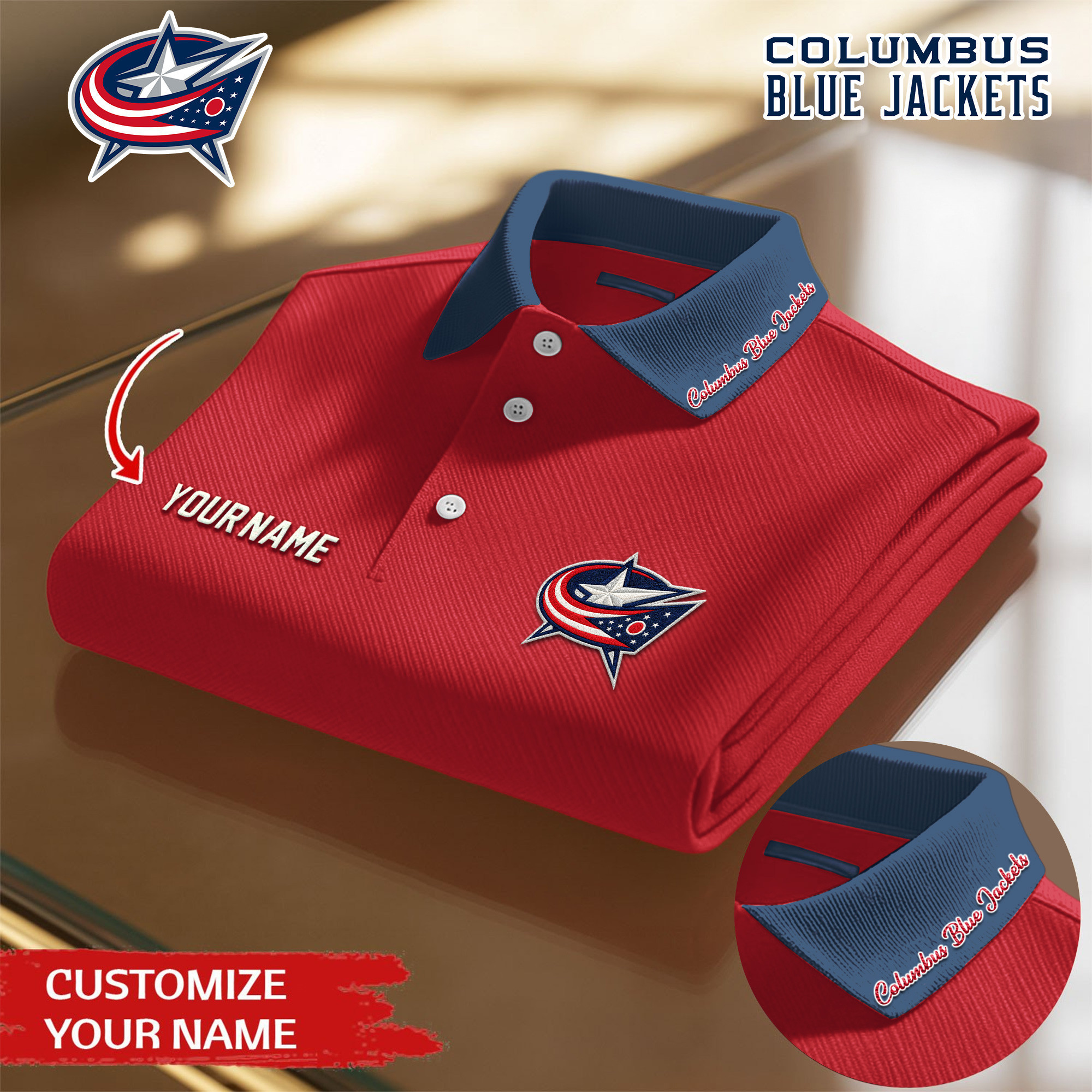 Columbus Blue Jackets | Premium NHL Polo Shirt TD