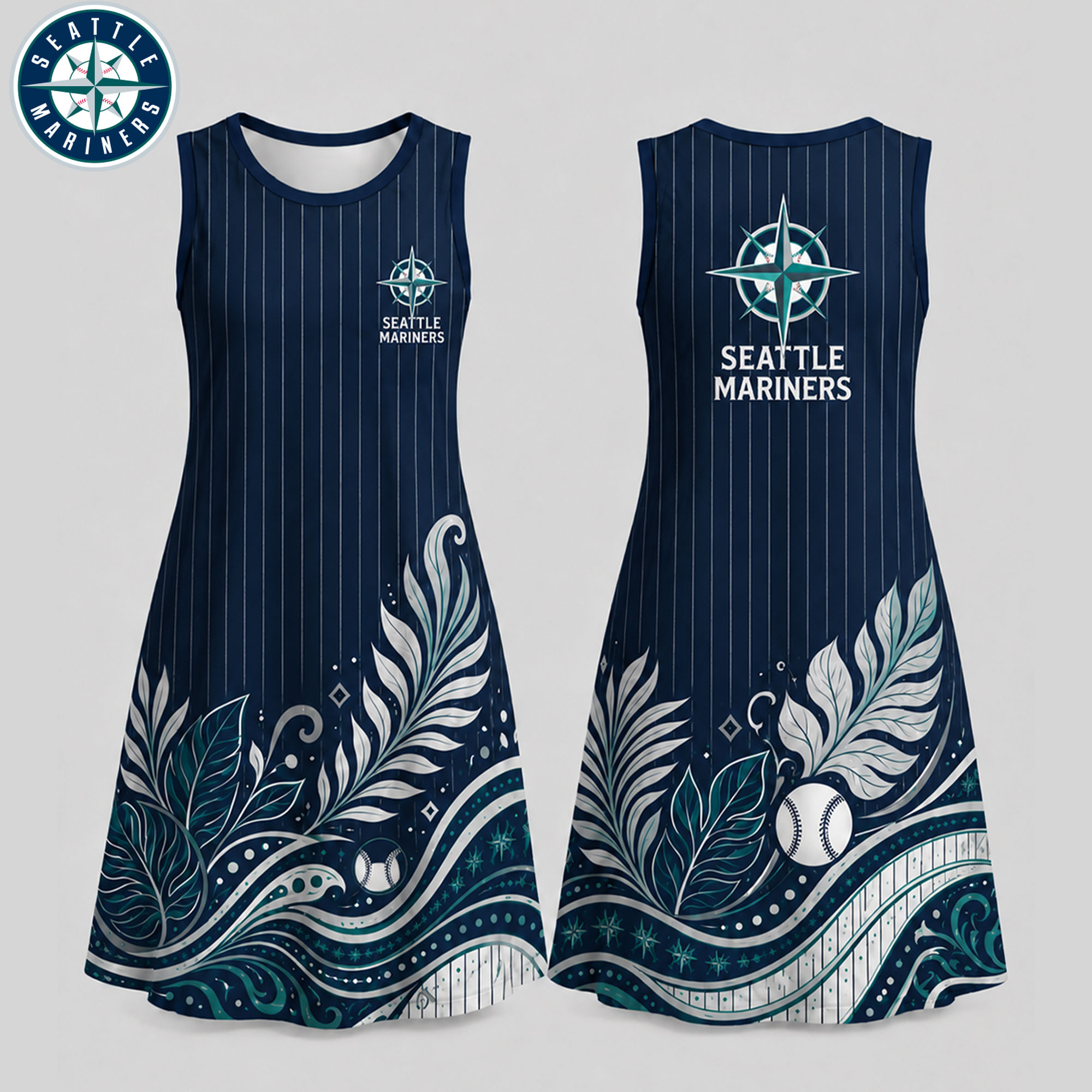 Seattle Mariners | Premium MLB Floral Dress TD
